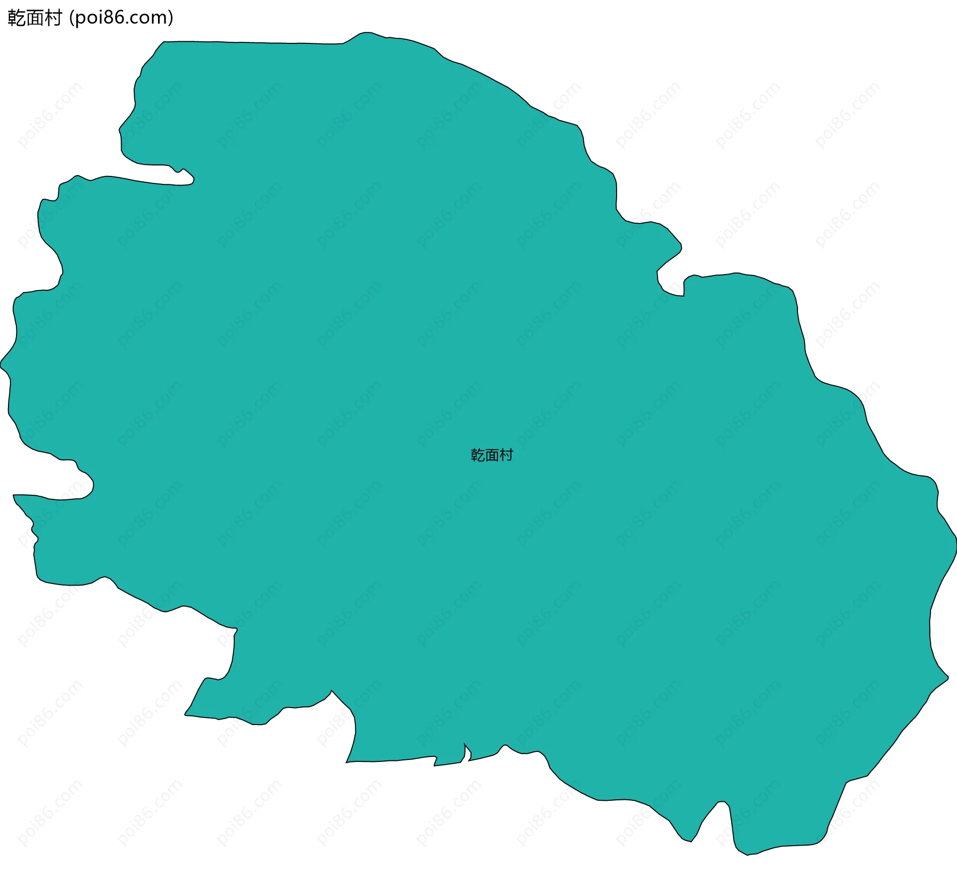 乾面村边界地图