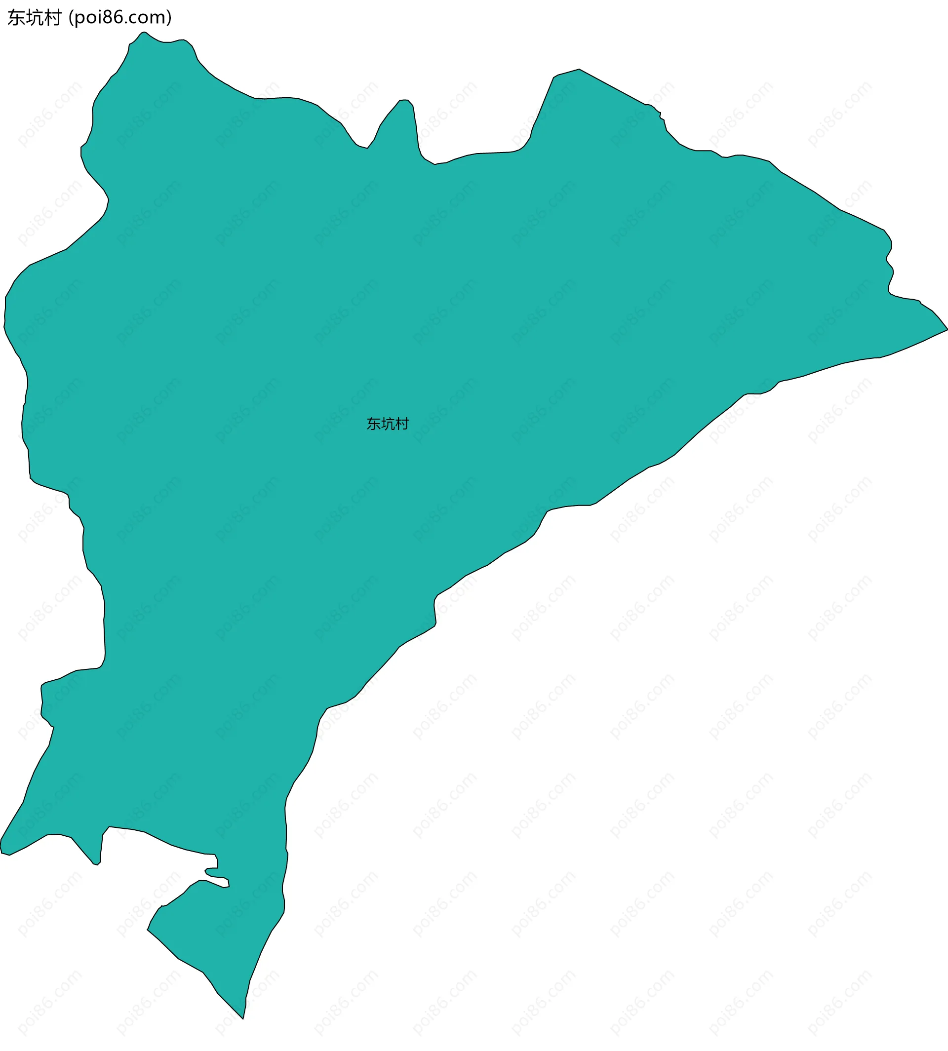 东坑村边界地图