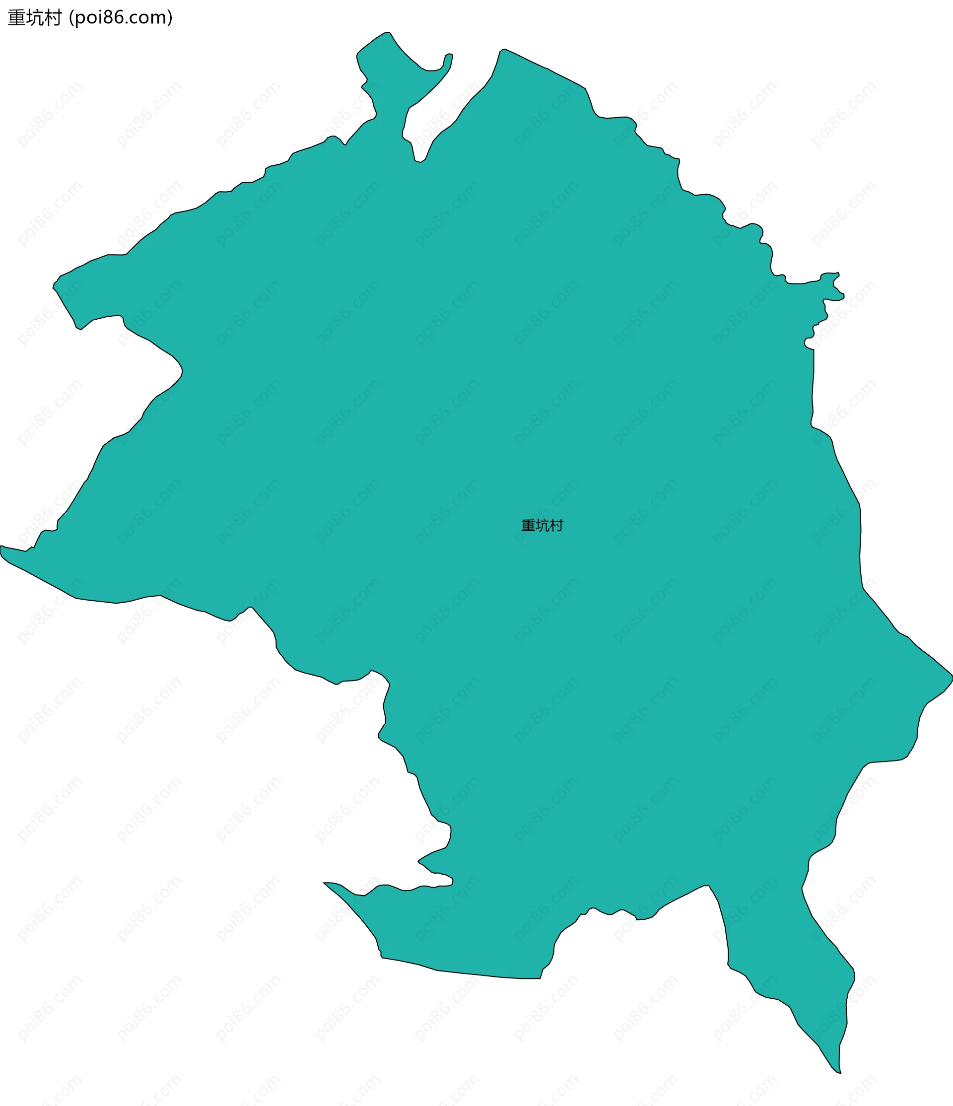 重坑村边界地图