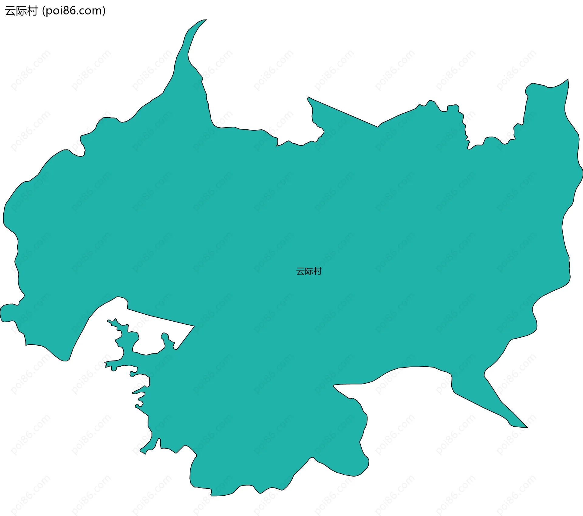 云际村边界地图