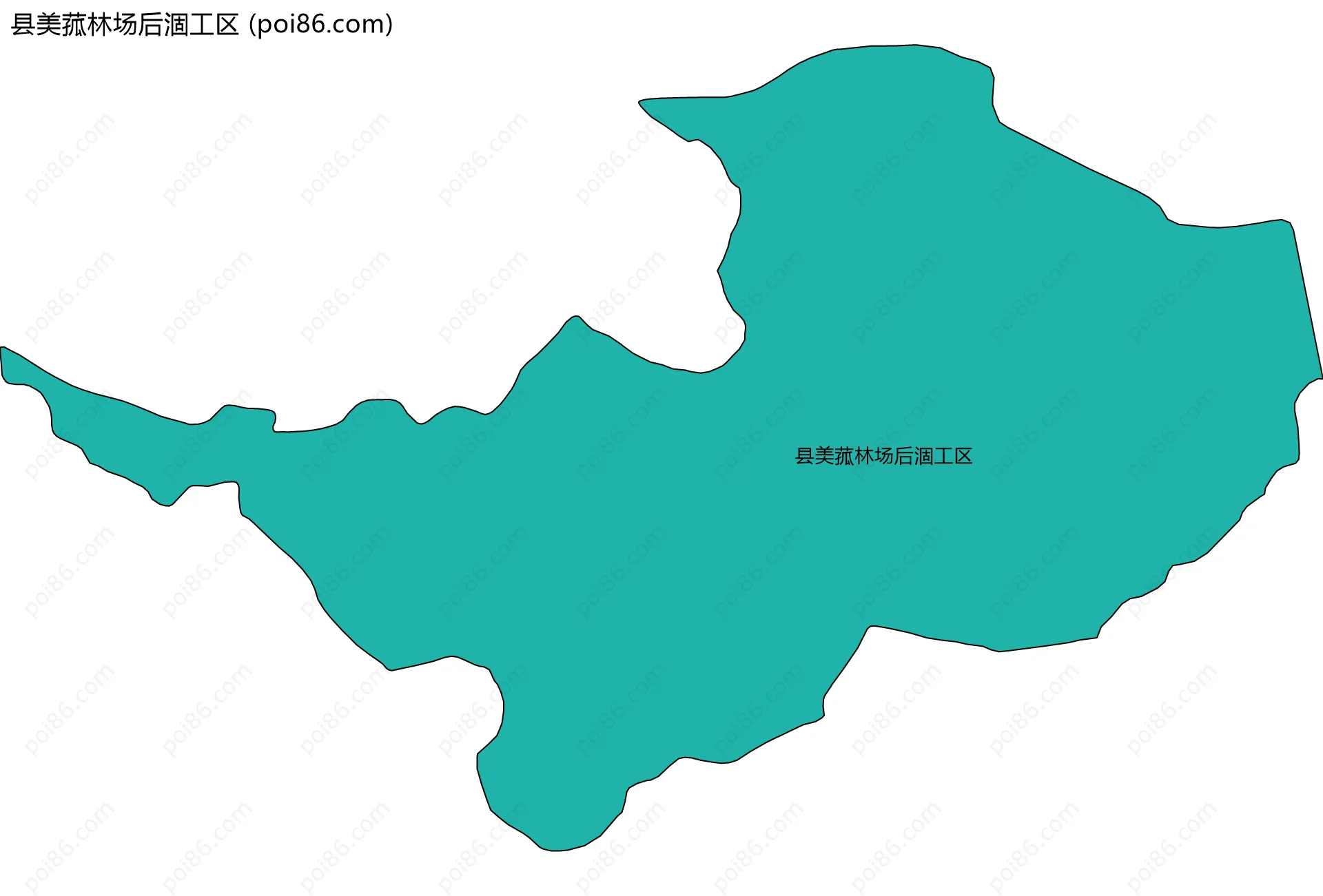 县美菰林场后涸工区边界地图
