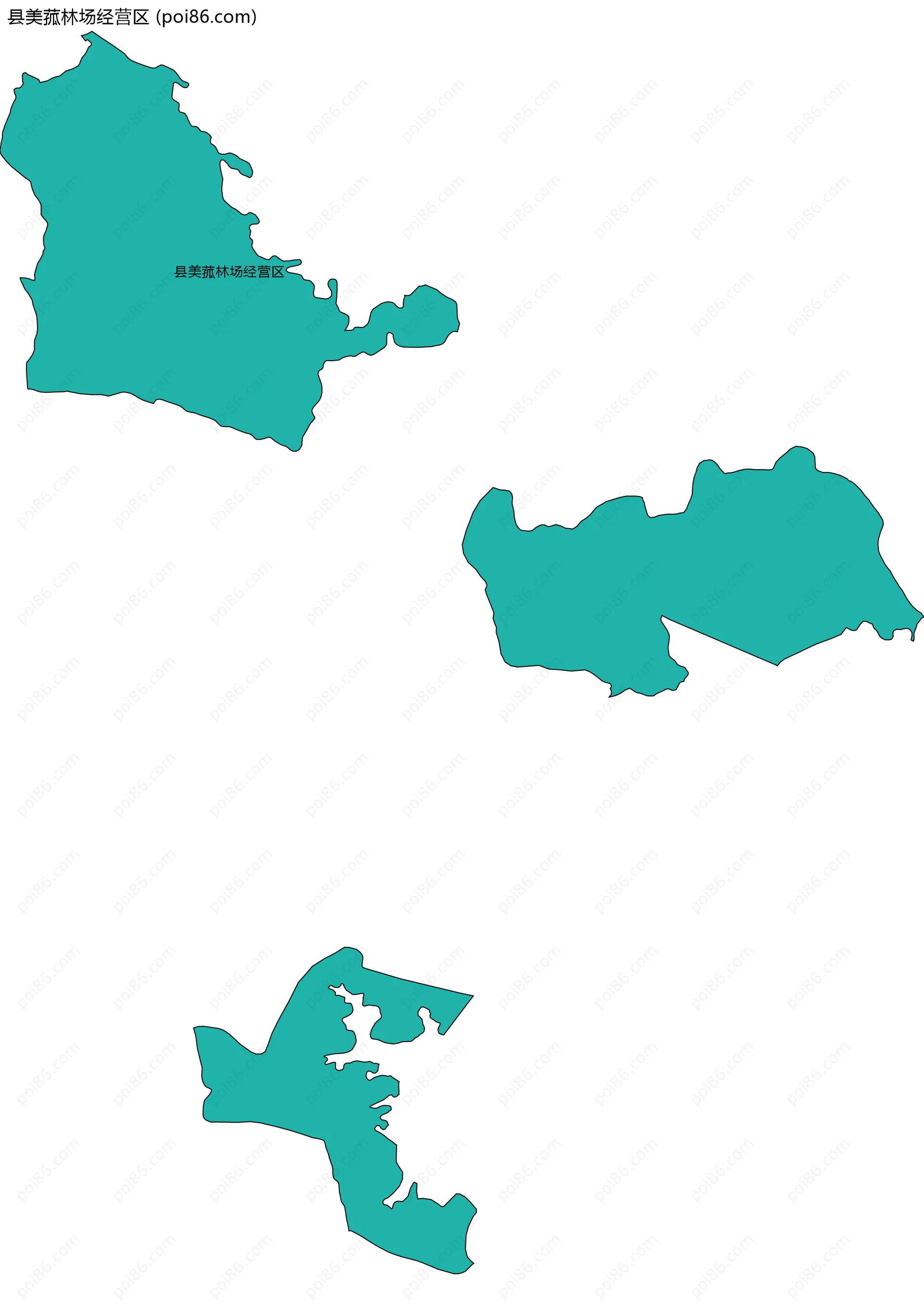 县美菰林场经营区边界地图