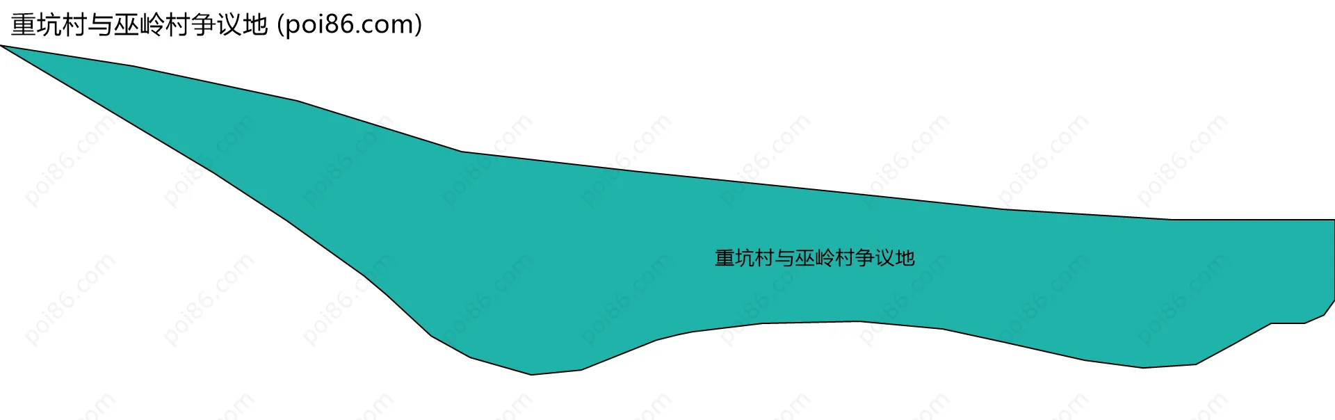 重坑村与巫岭村争议地边界地图