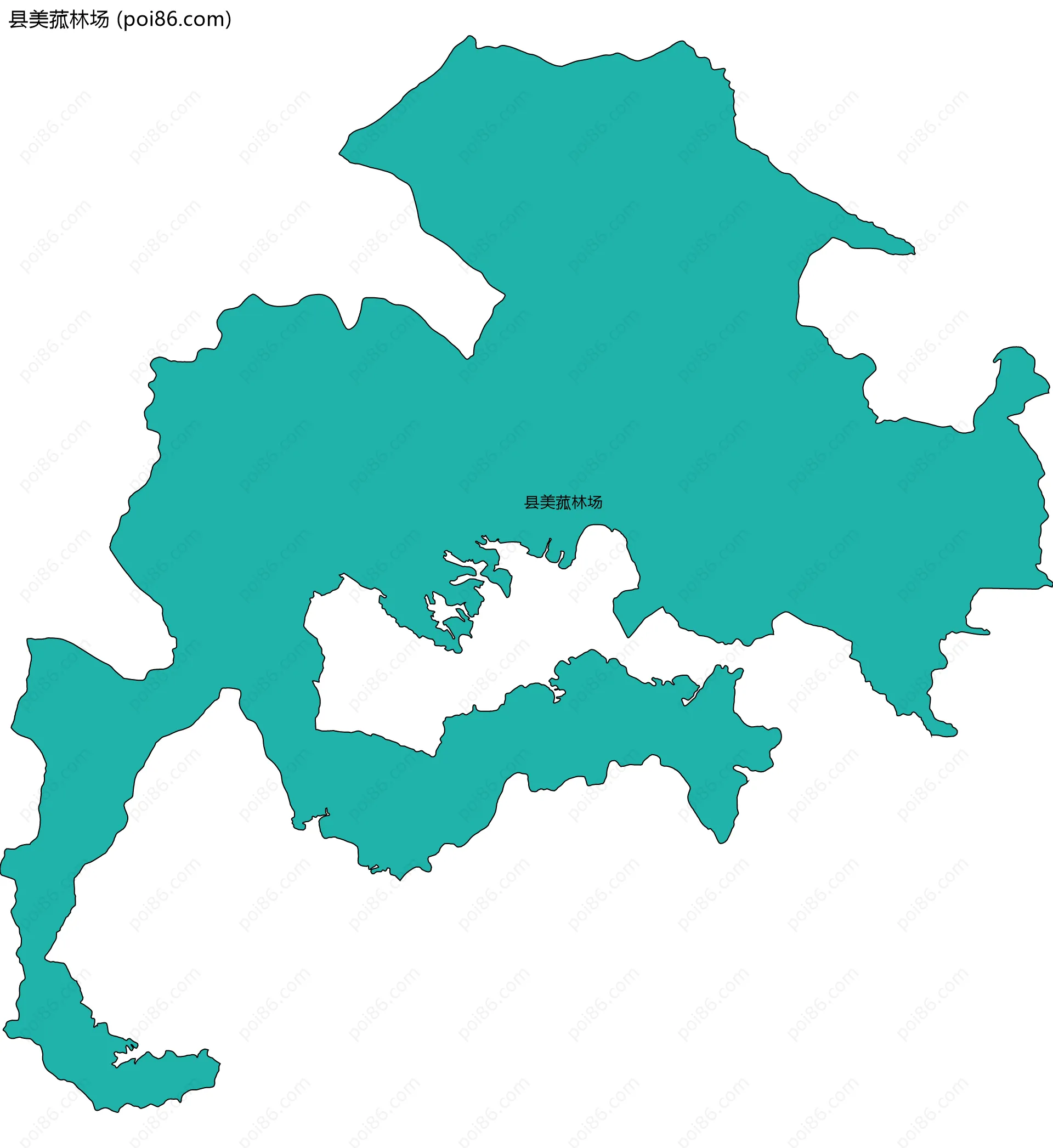 县美菰林场边界地图