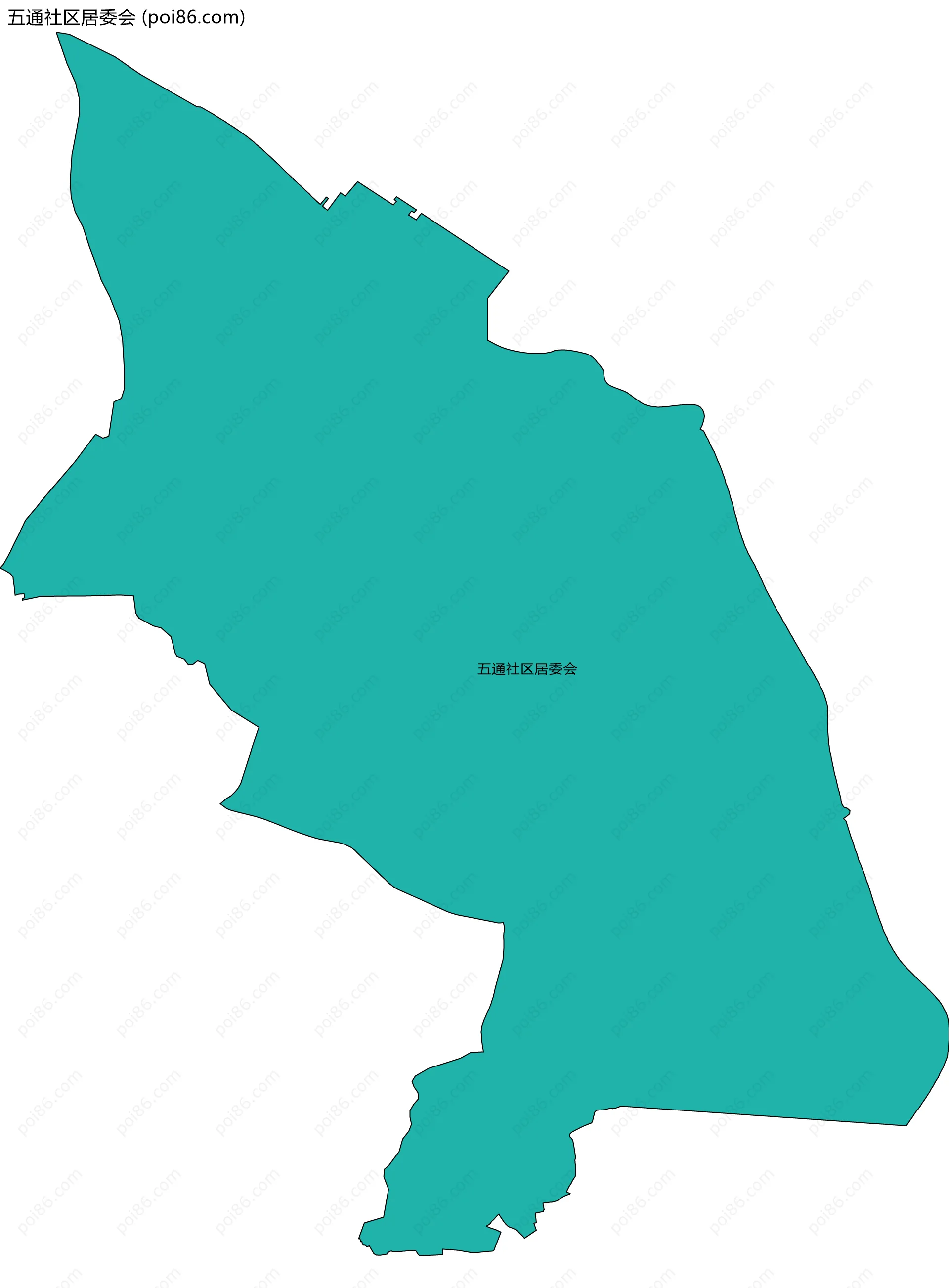 五通社区居委会边界地图