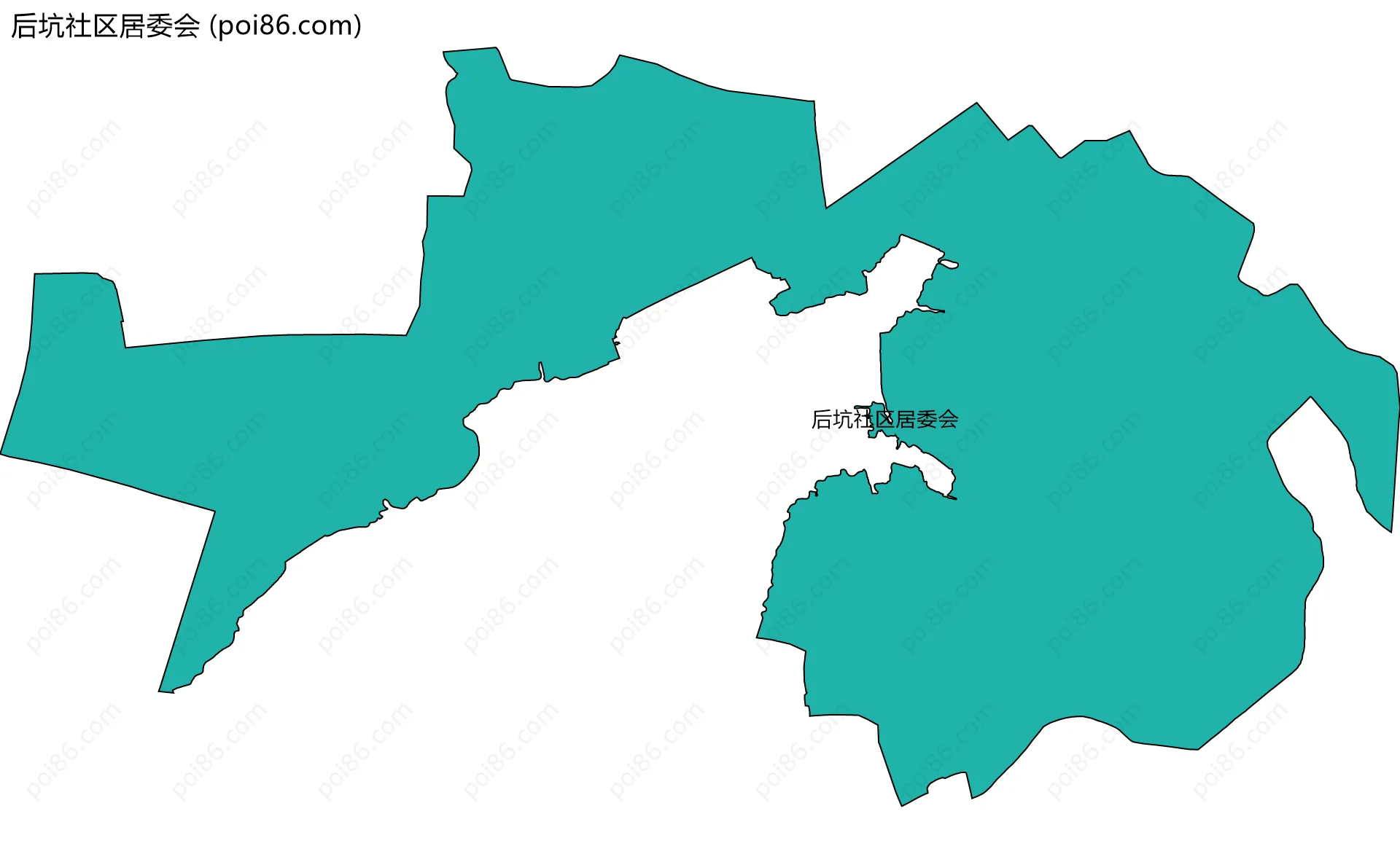 后坑社区居委会边界地图