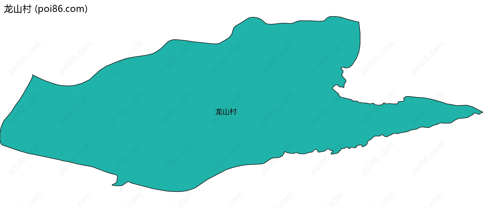 龙山村边界地图