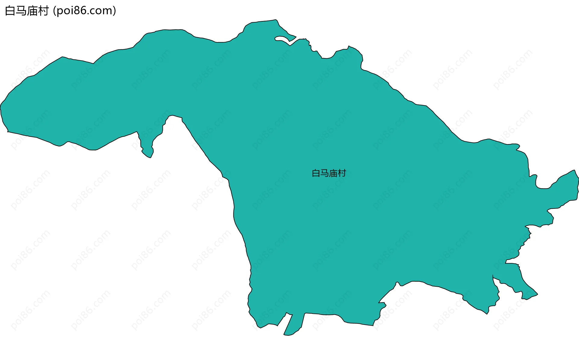 白马庙村边界地图