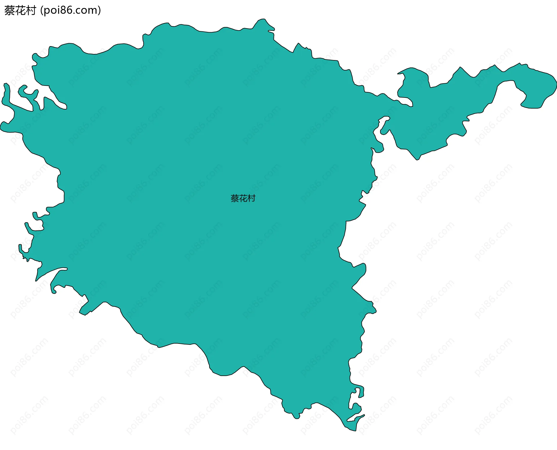 蔡花村边界地图