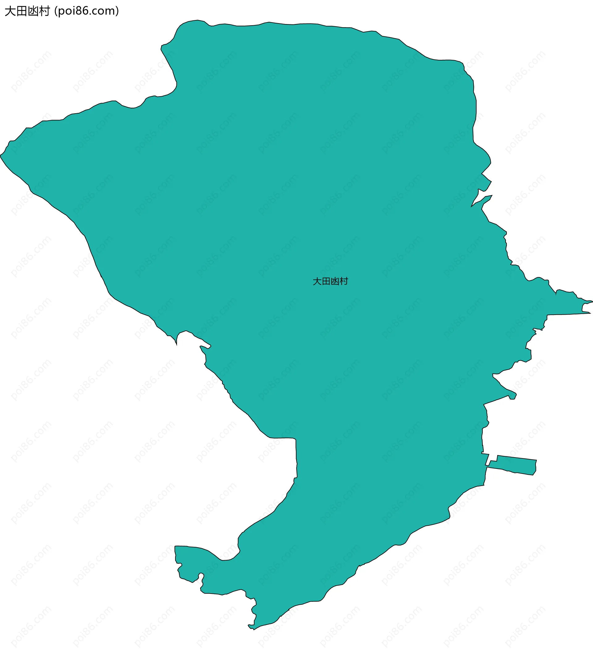 大田凼村边界地图