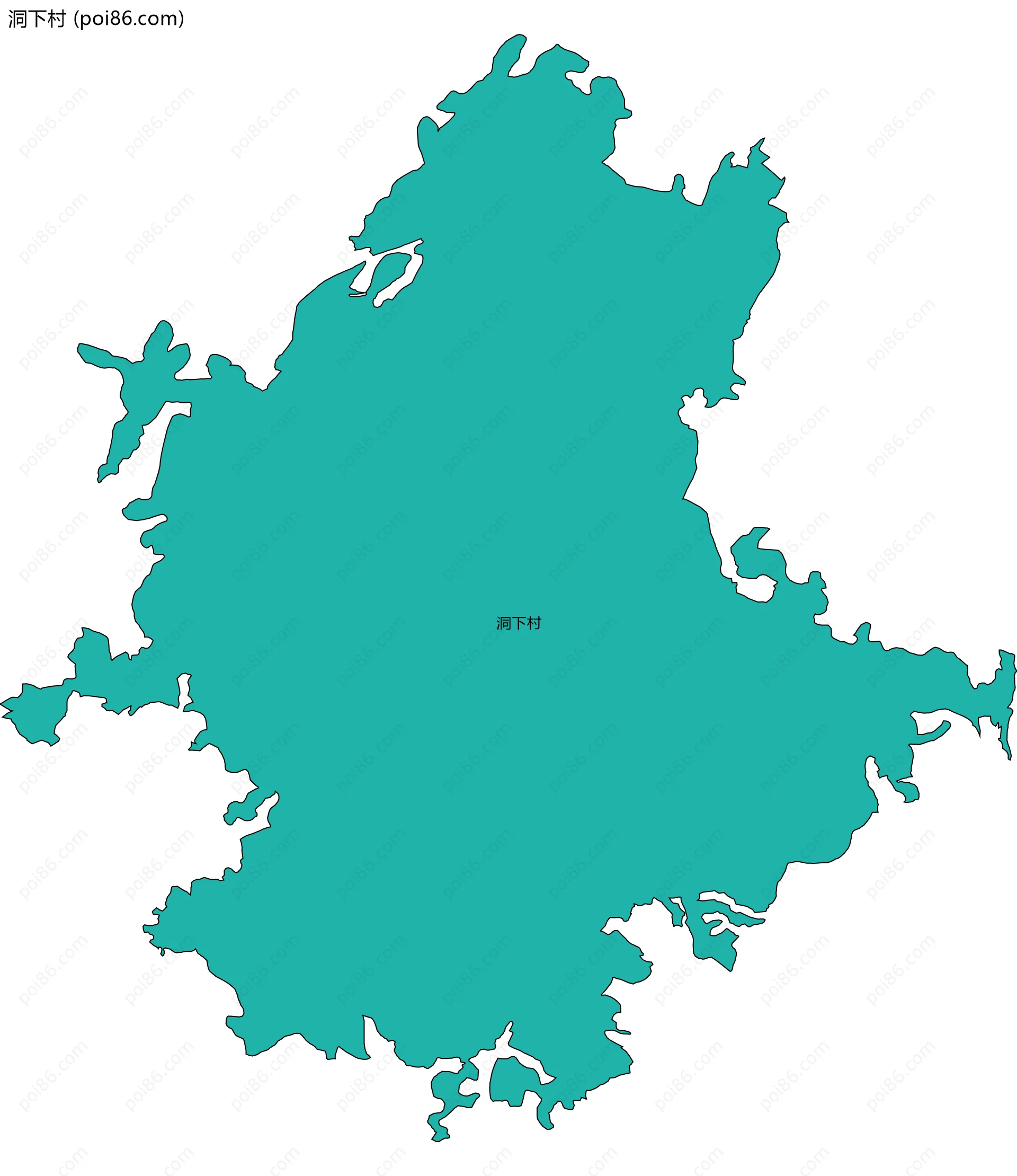 洞下村边界地图