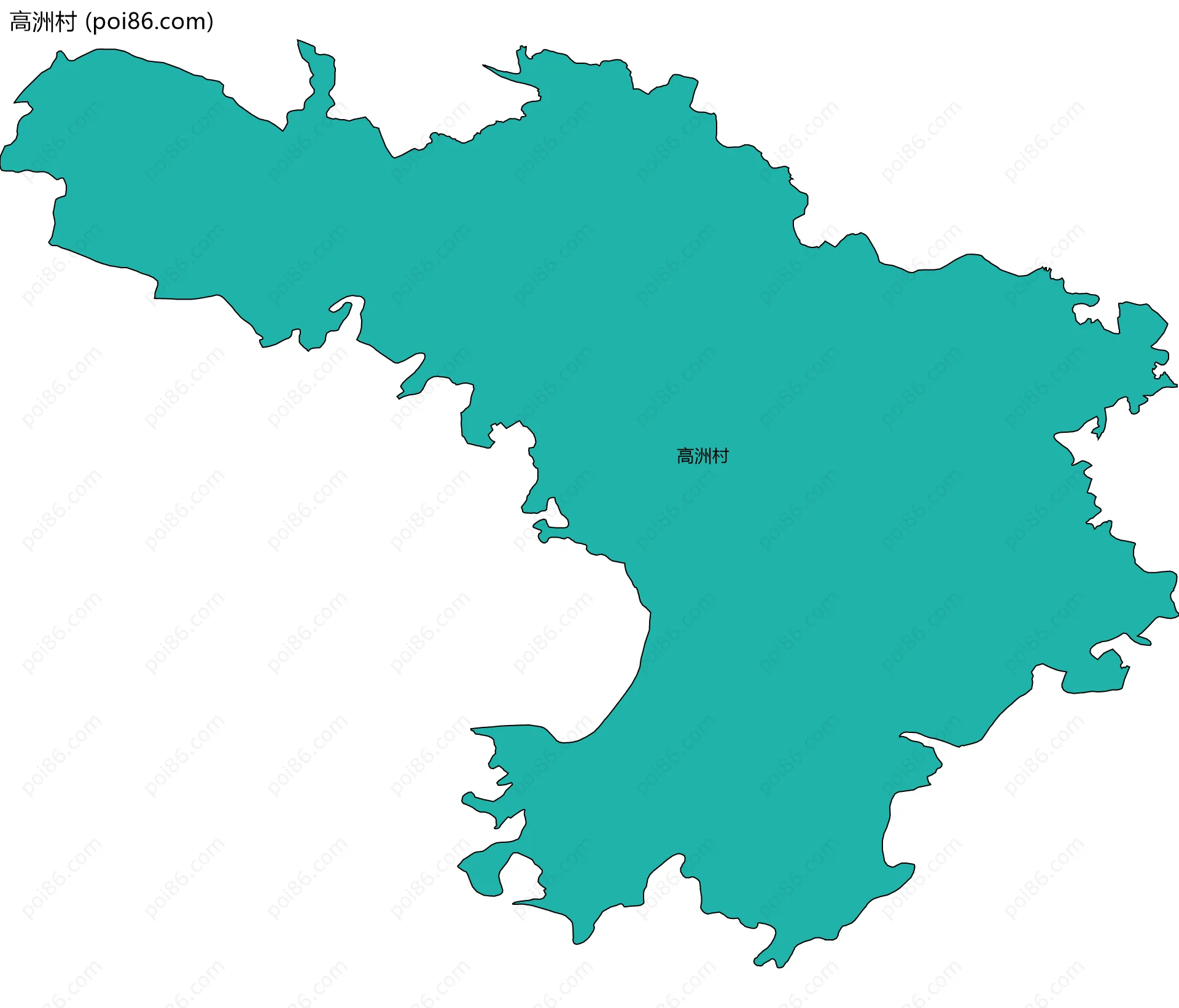 高洲村边界地图