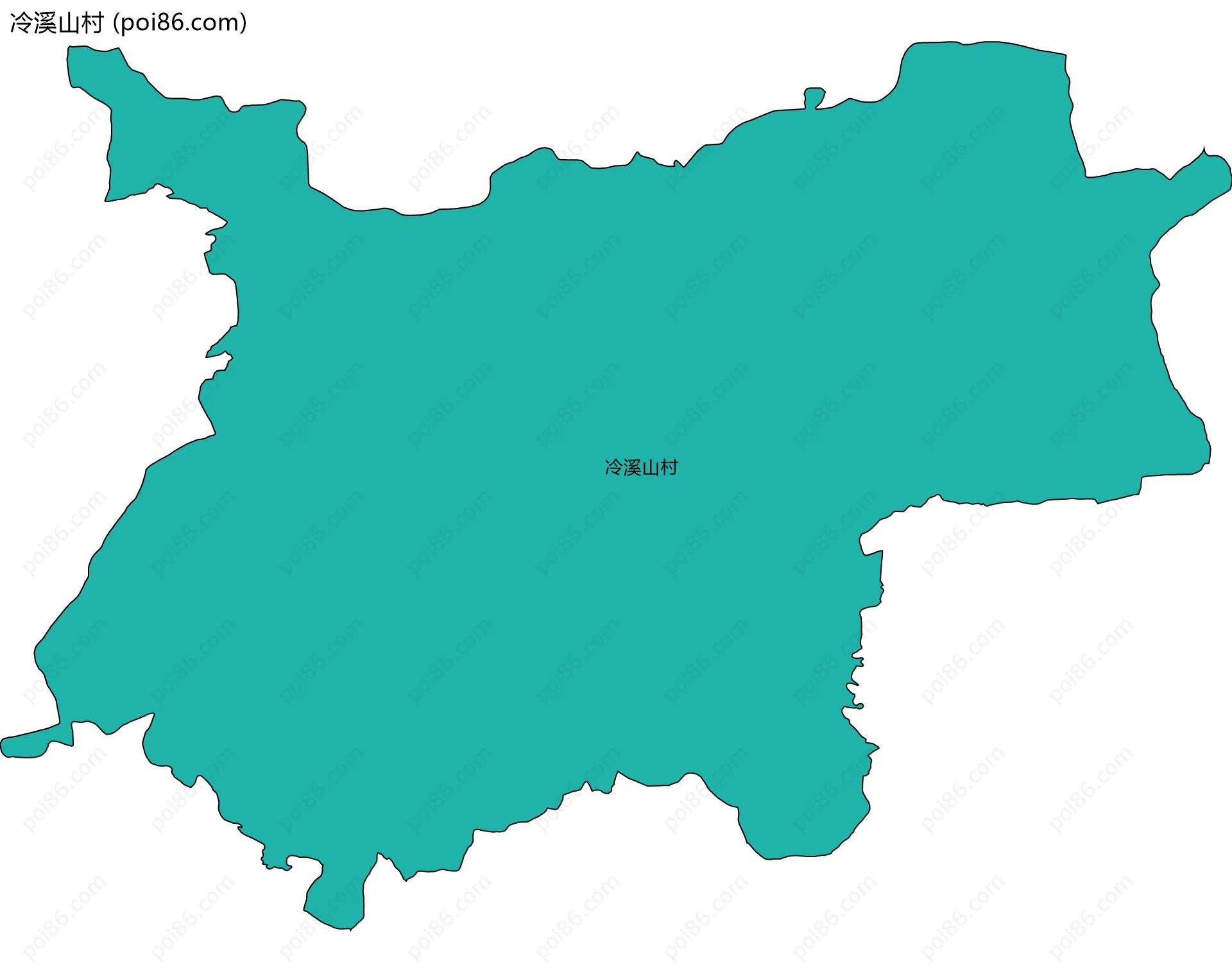 冷溪山村边界地图