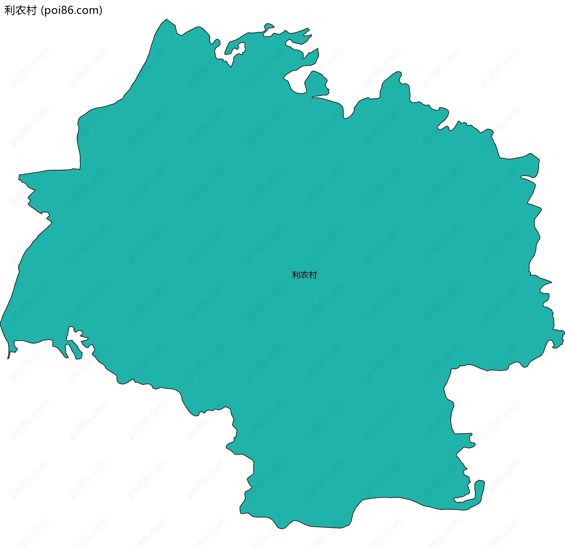 利农村边界地图