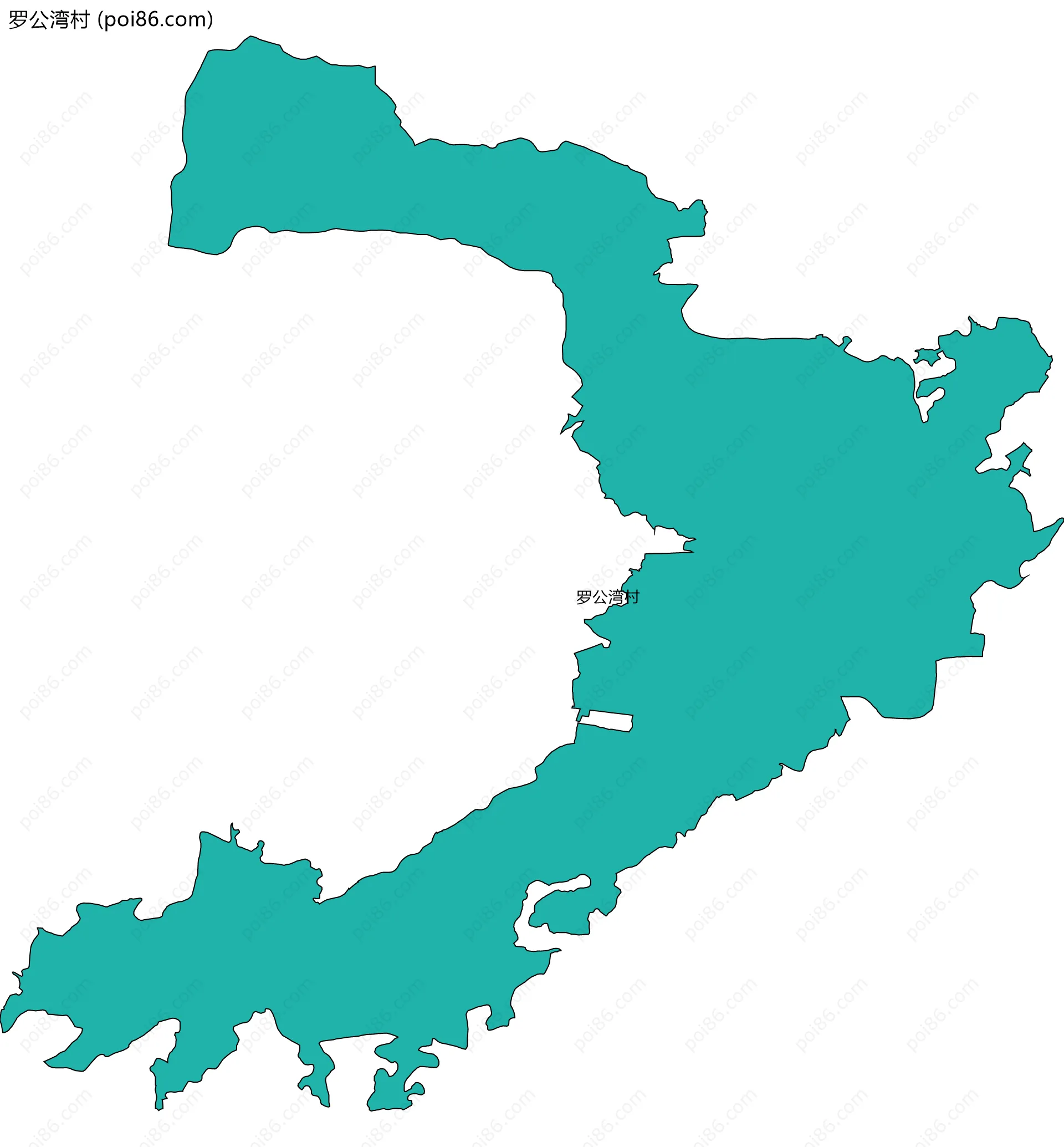 罗公湾村边界地图