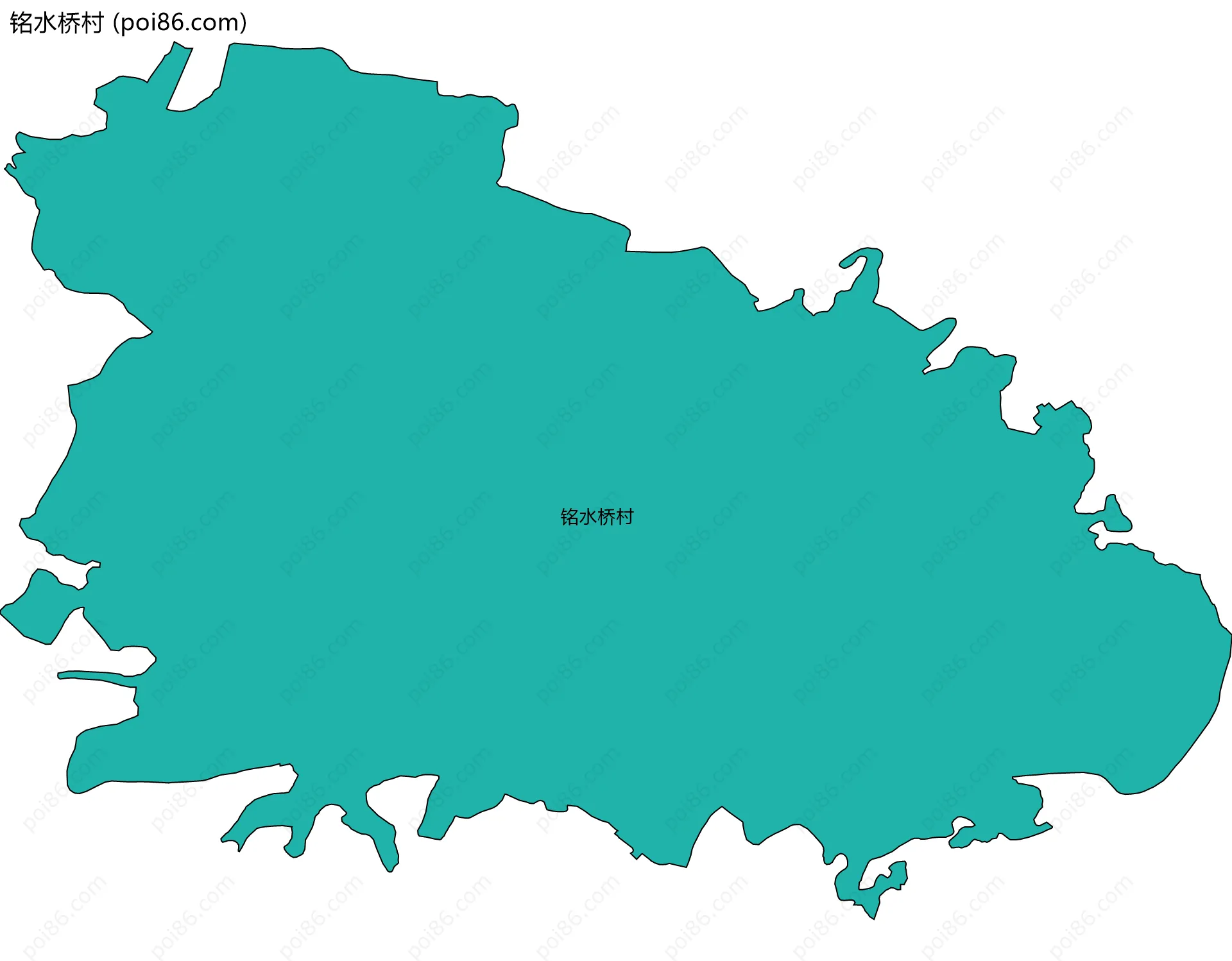 铭水桥村边界地图