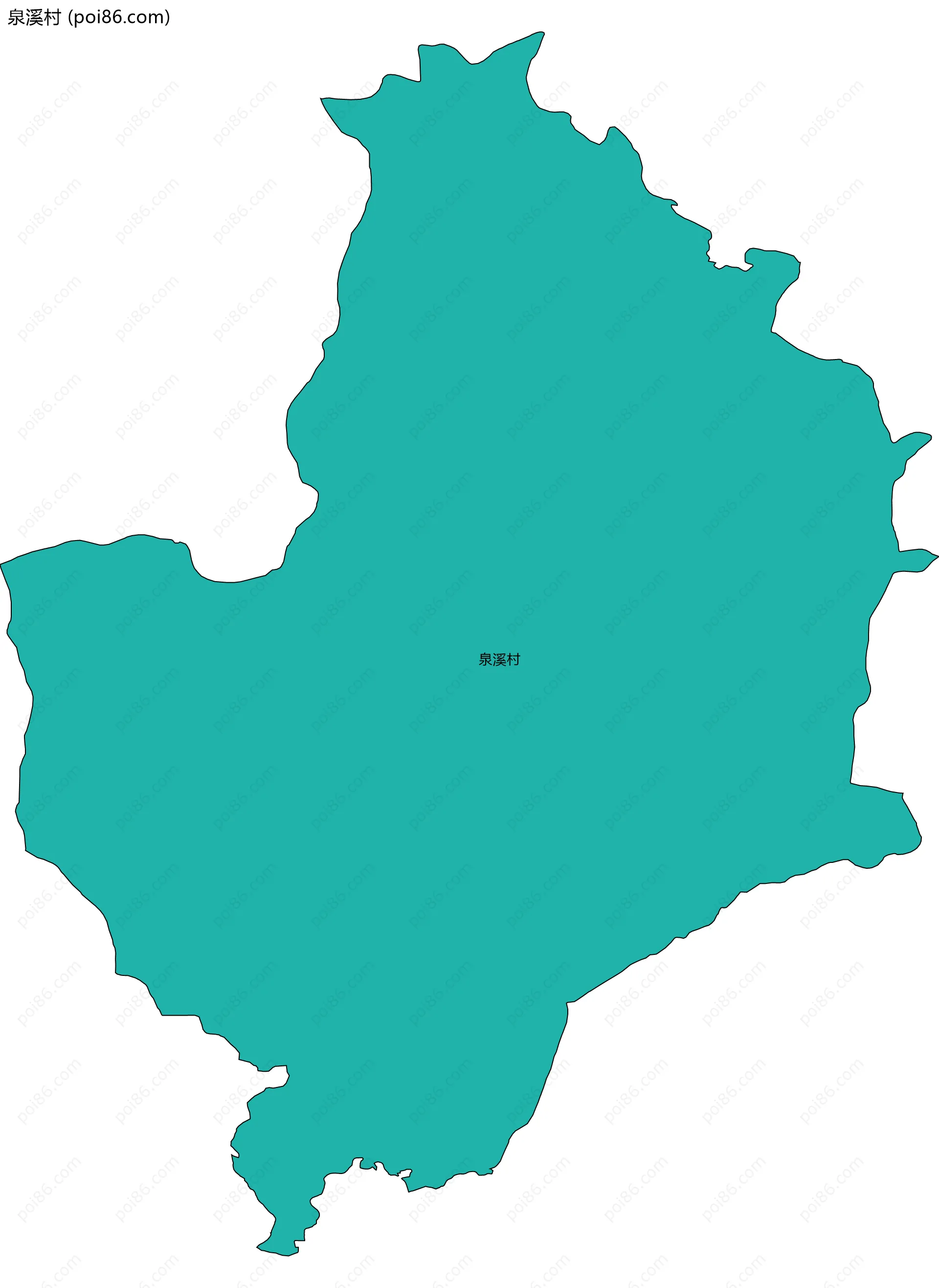 泉溪村边界地图