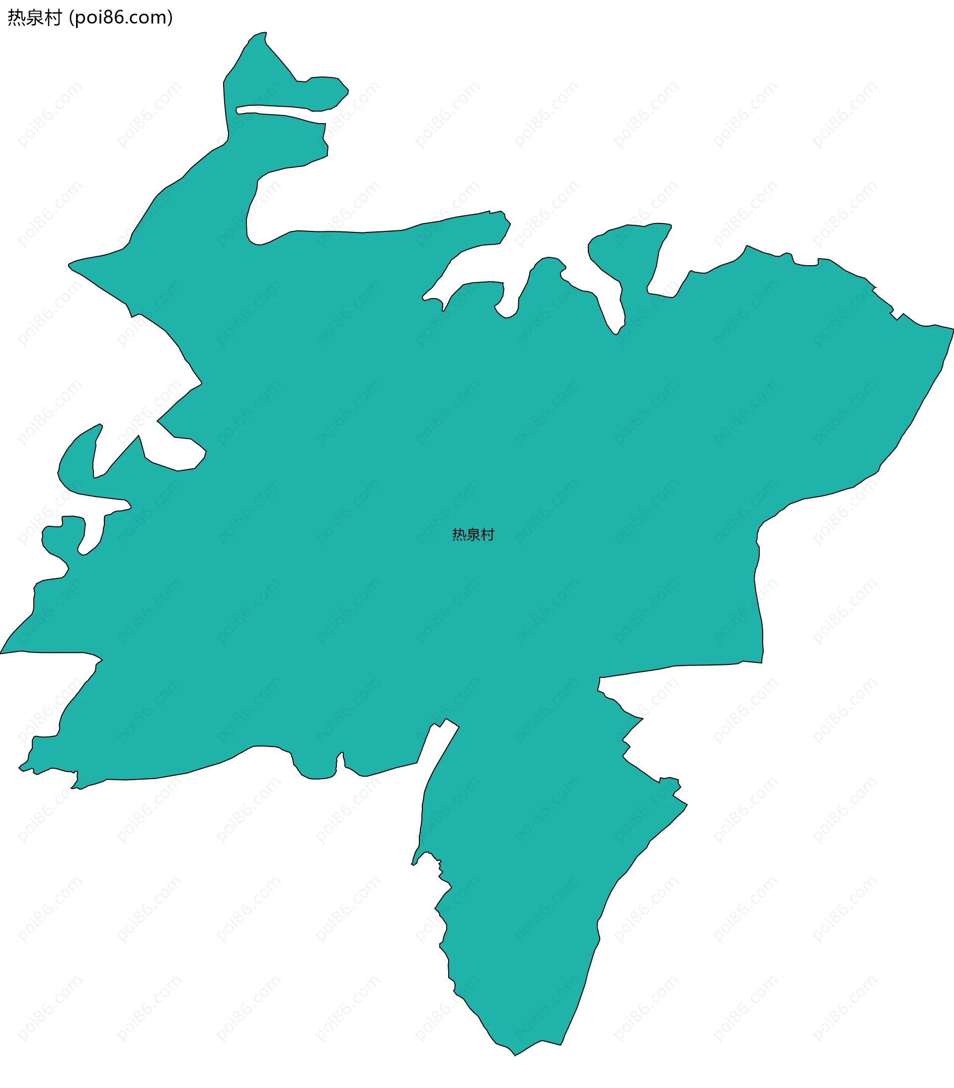 热泉村边界地图