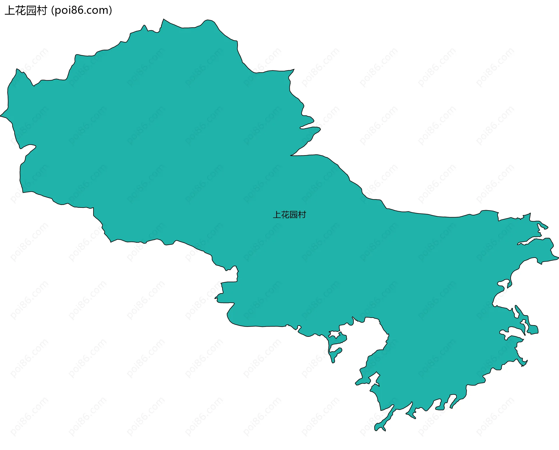 上花园村边界地图