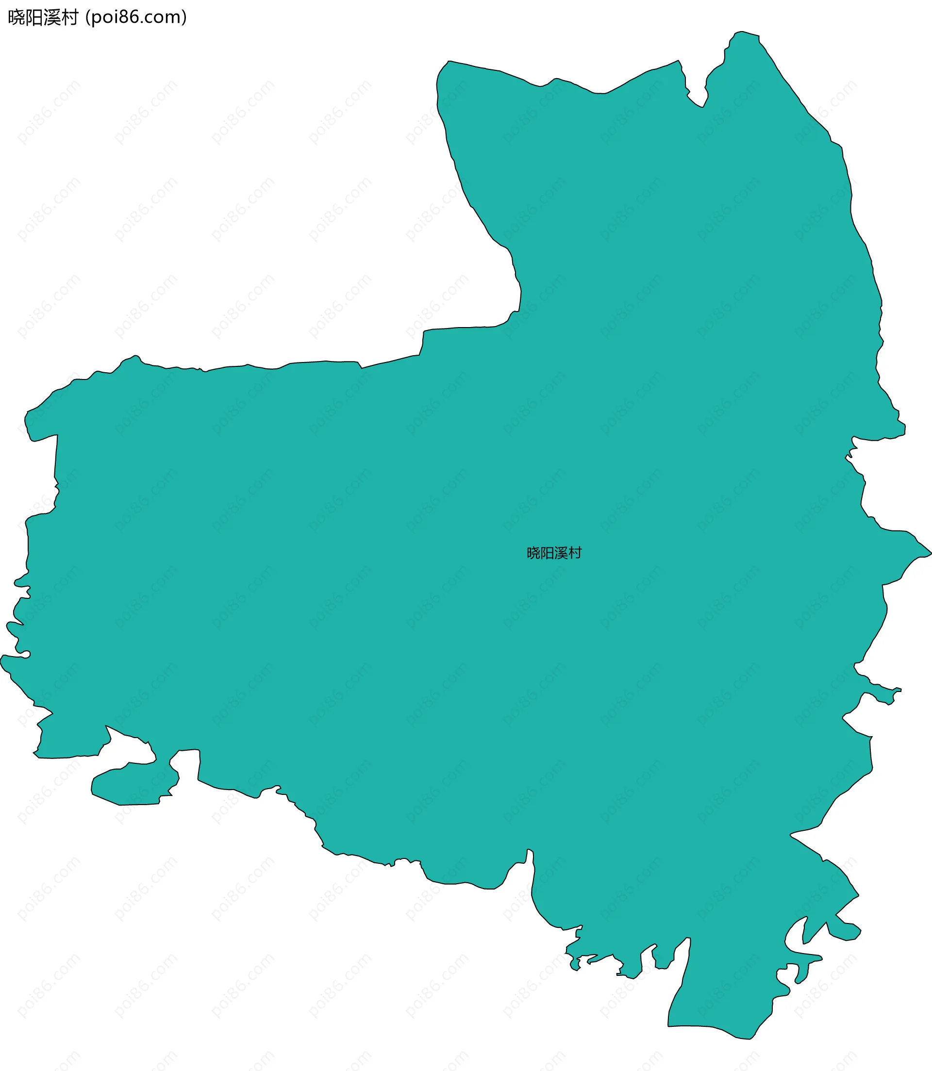 晓阳溪村边界地图