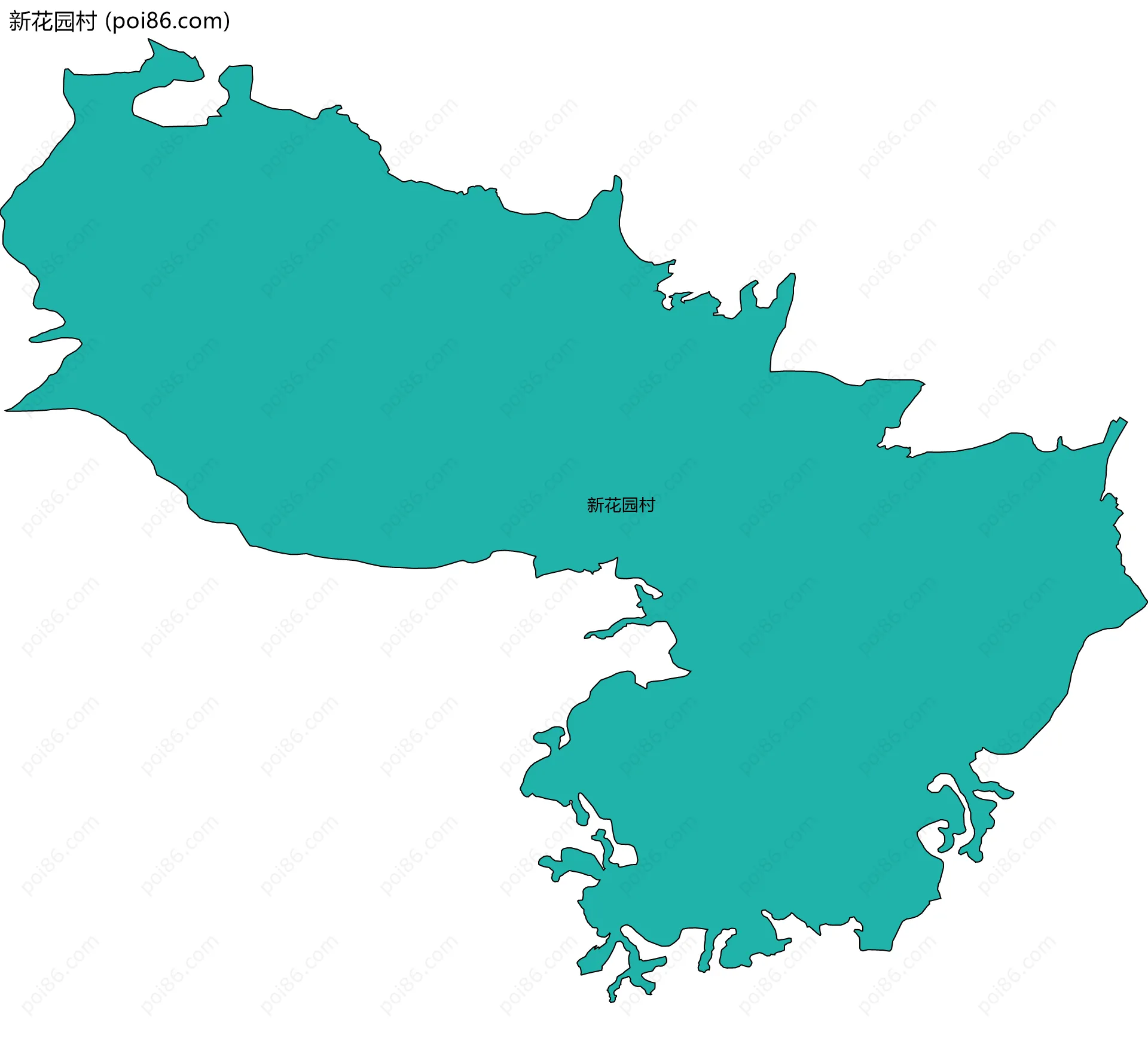 新花园村边界地图