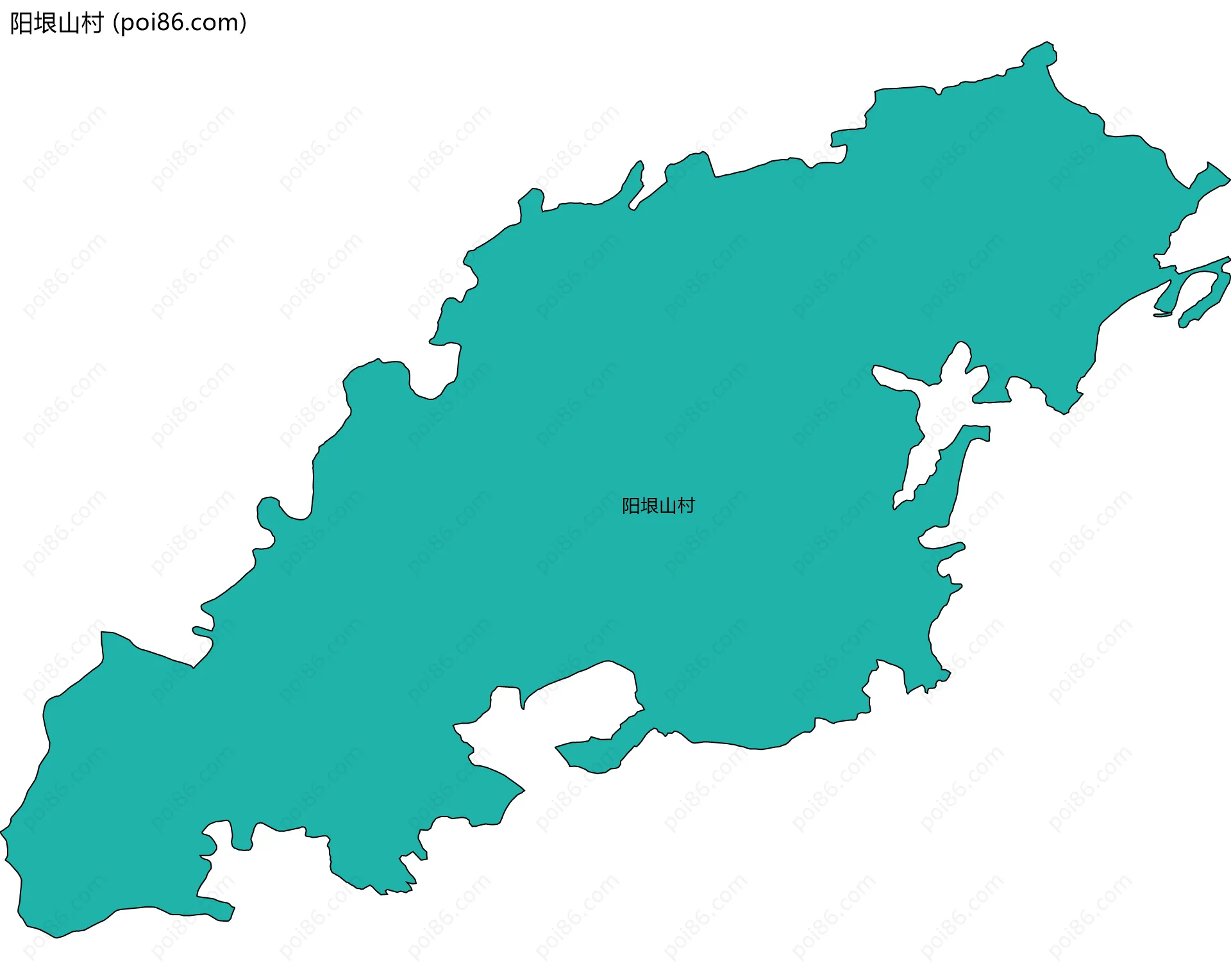 阳垠山村边界地图