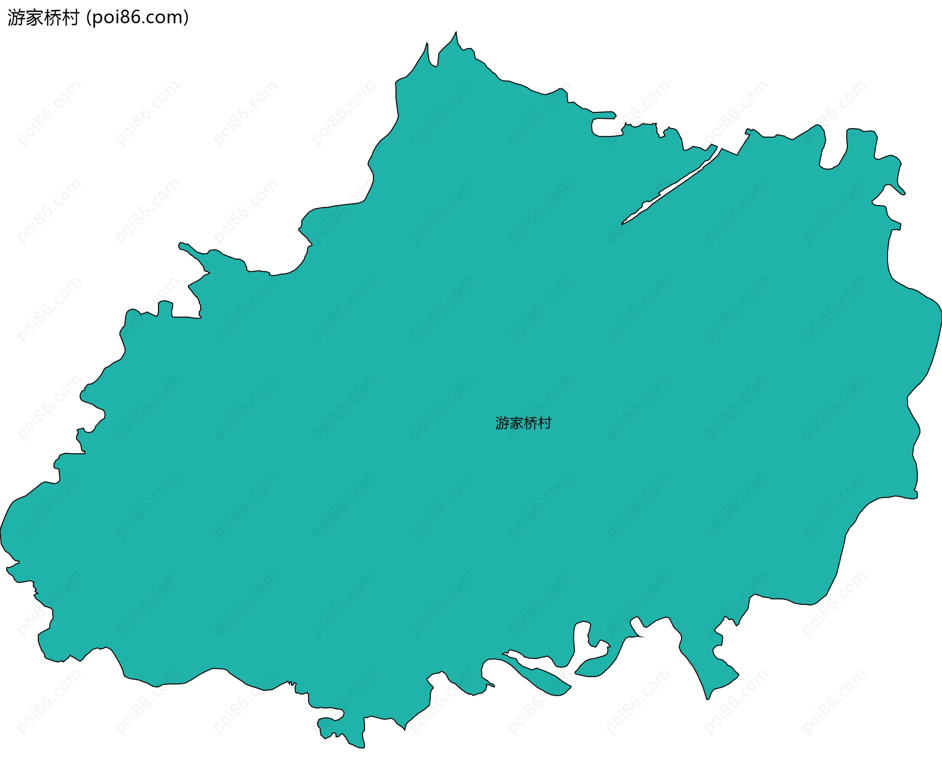 游家桥村边界地图