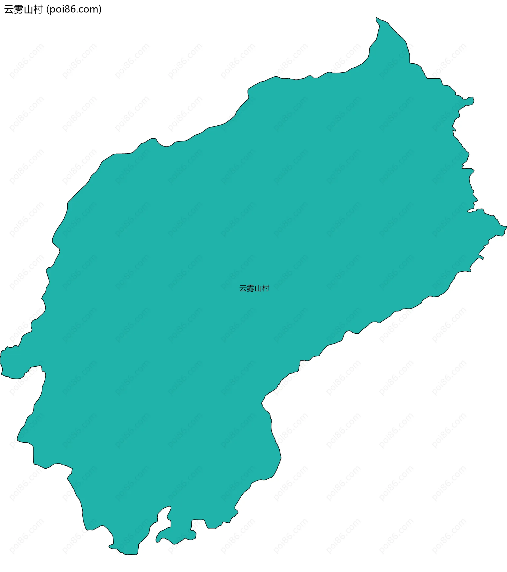 云雾山村边界地图