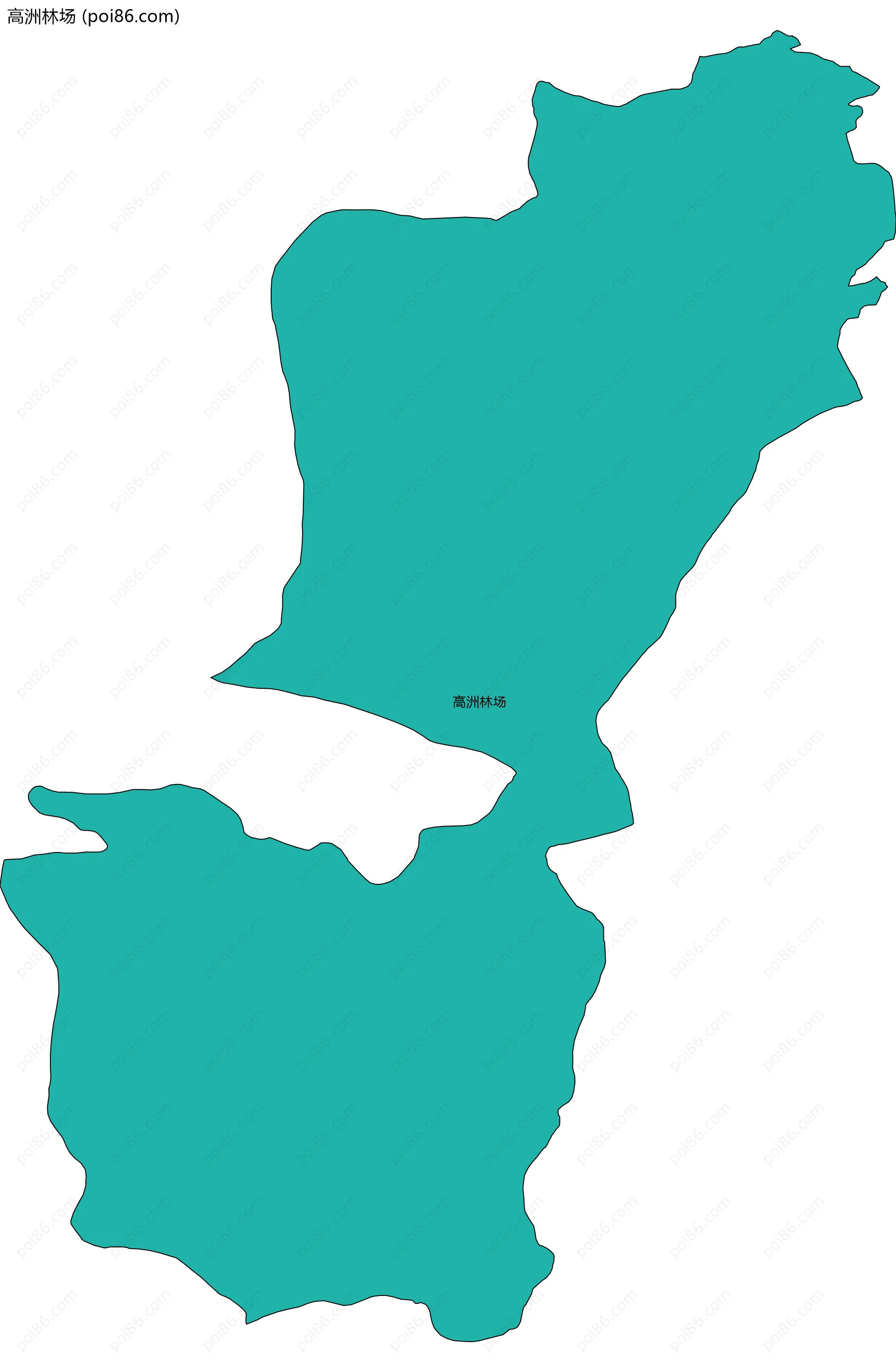 高洲林场边界地图