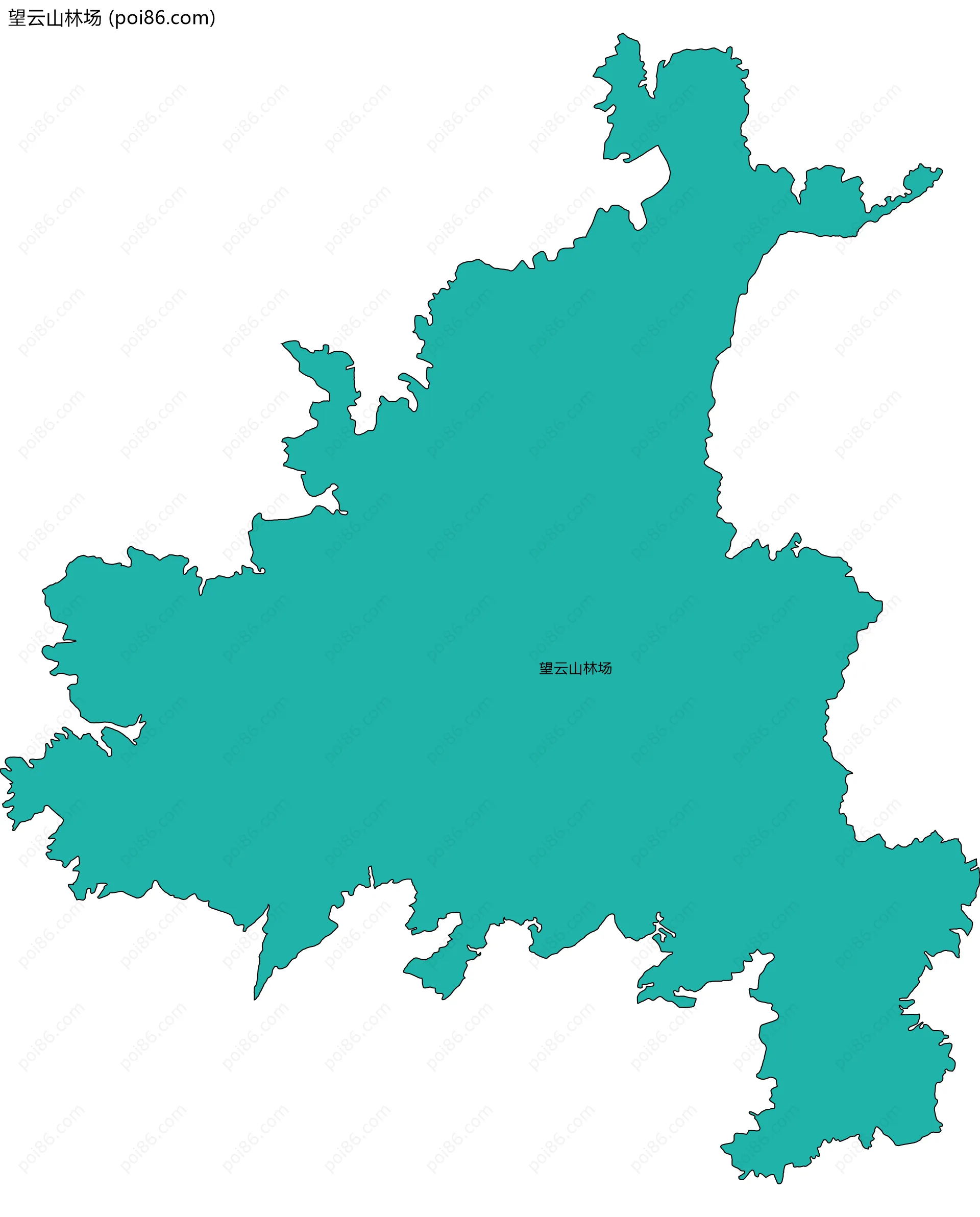 望云山林场边界地图