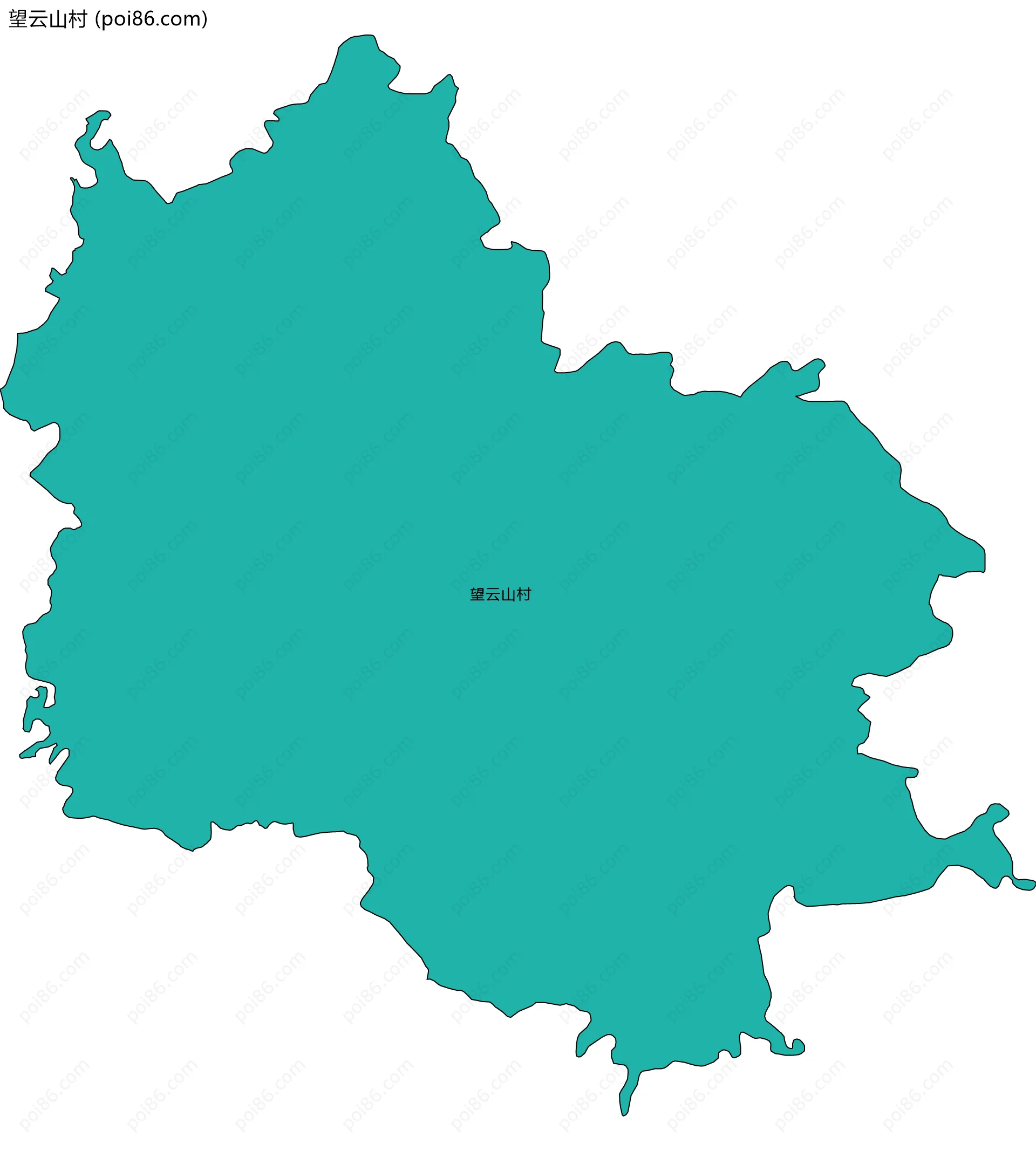 望云山村边界地图