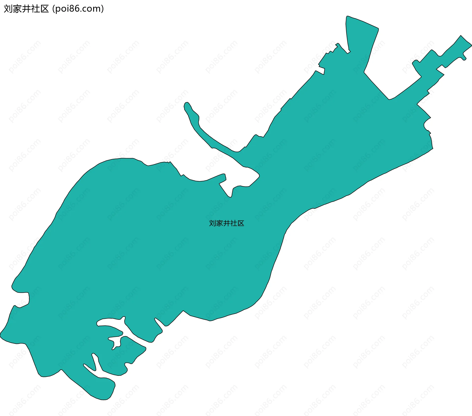 刘家井社区边界地图