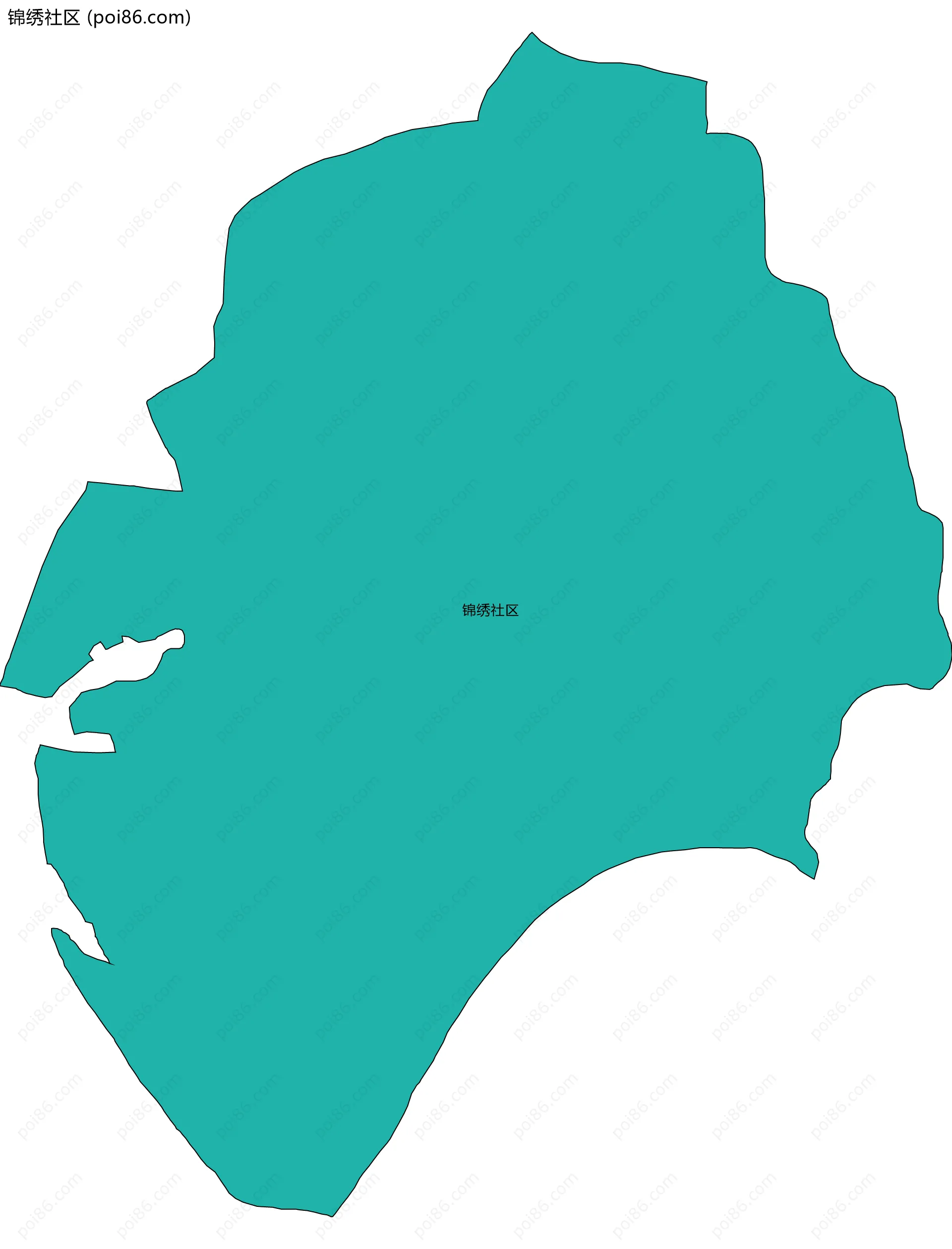 锦绣社区边界地图