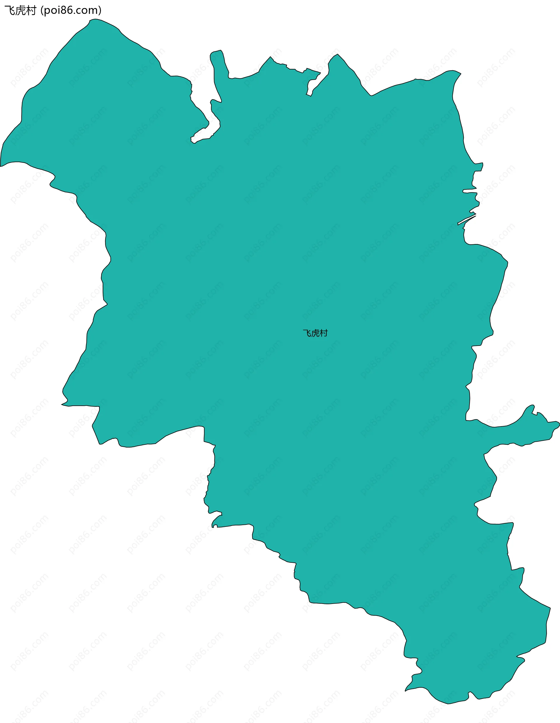 飞虎村边界地图