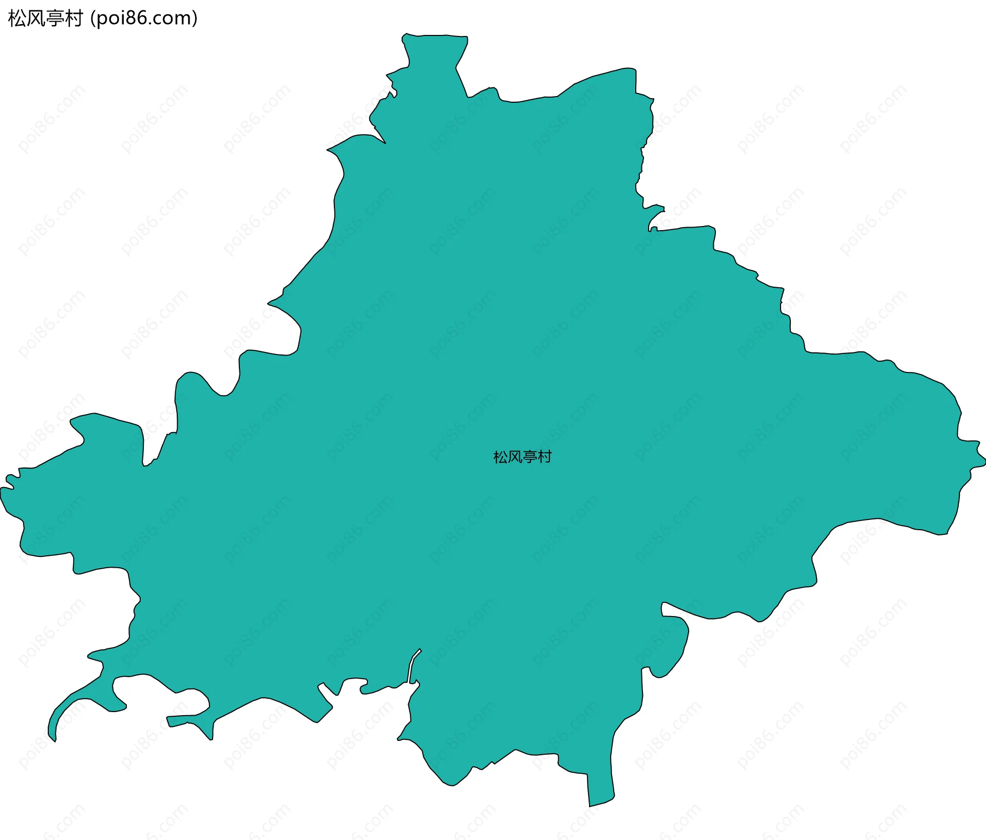 松风亭村边界地图