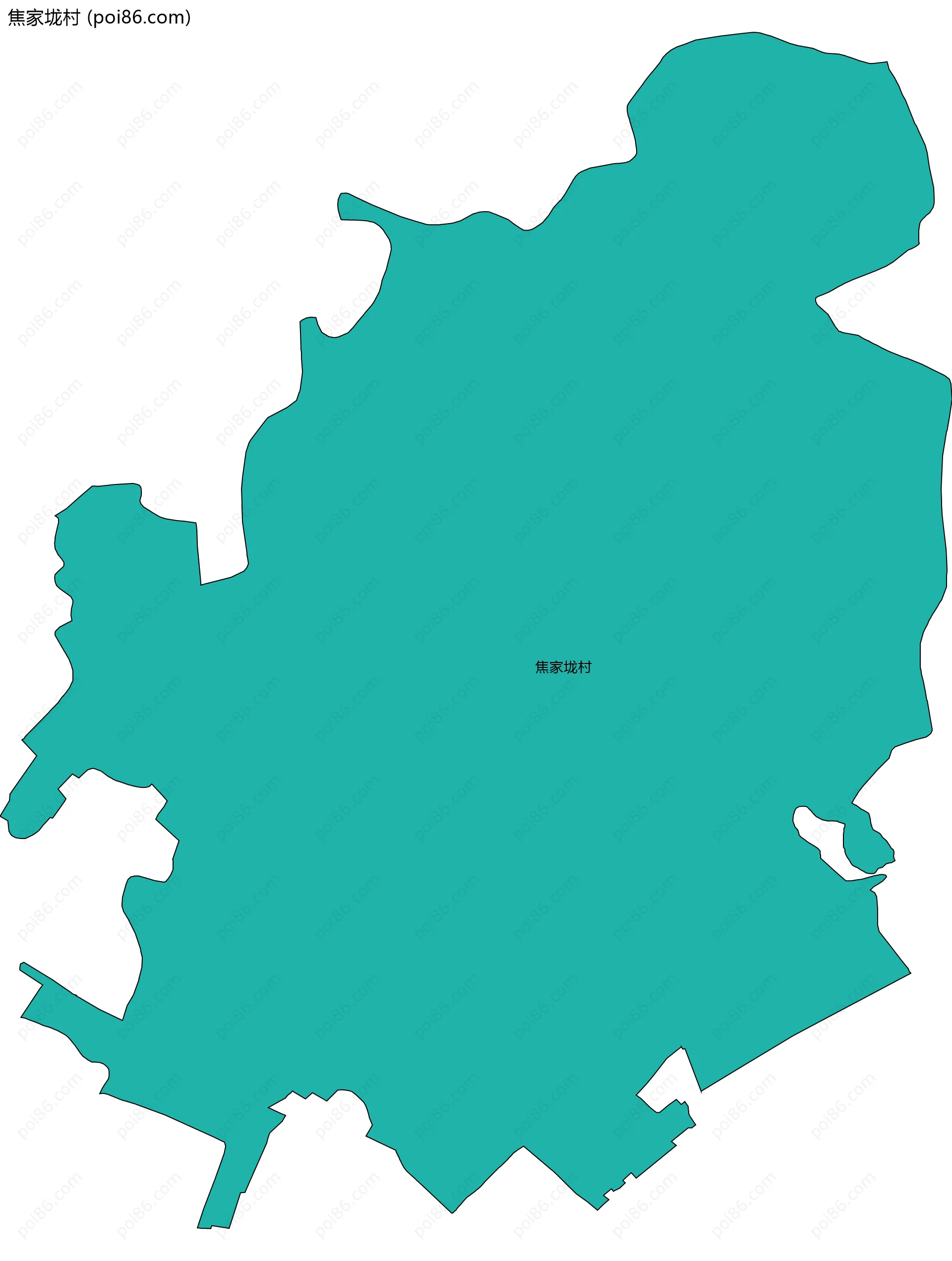 焦家垅村边界地图