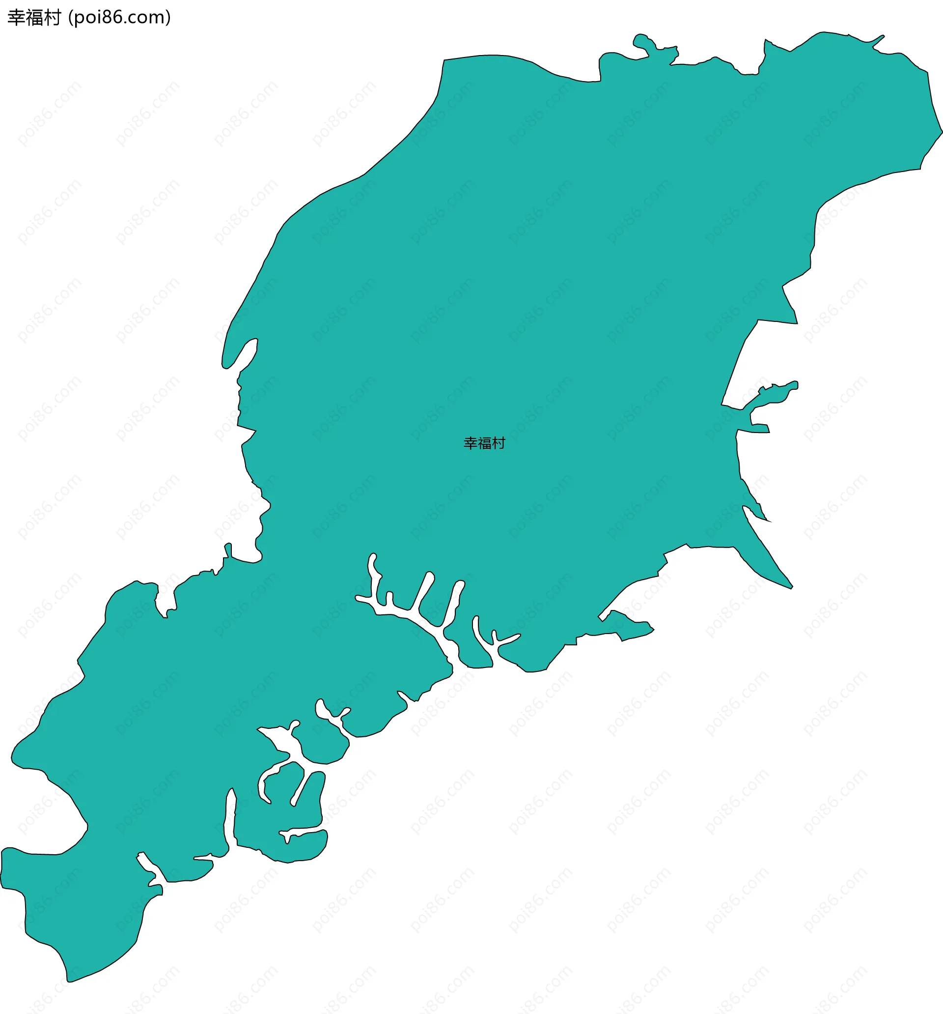 幸福村边界地图