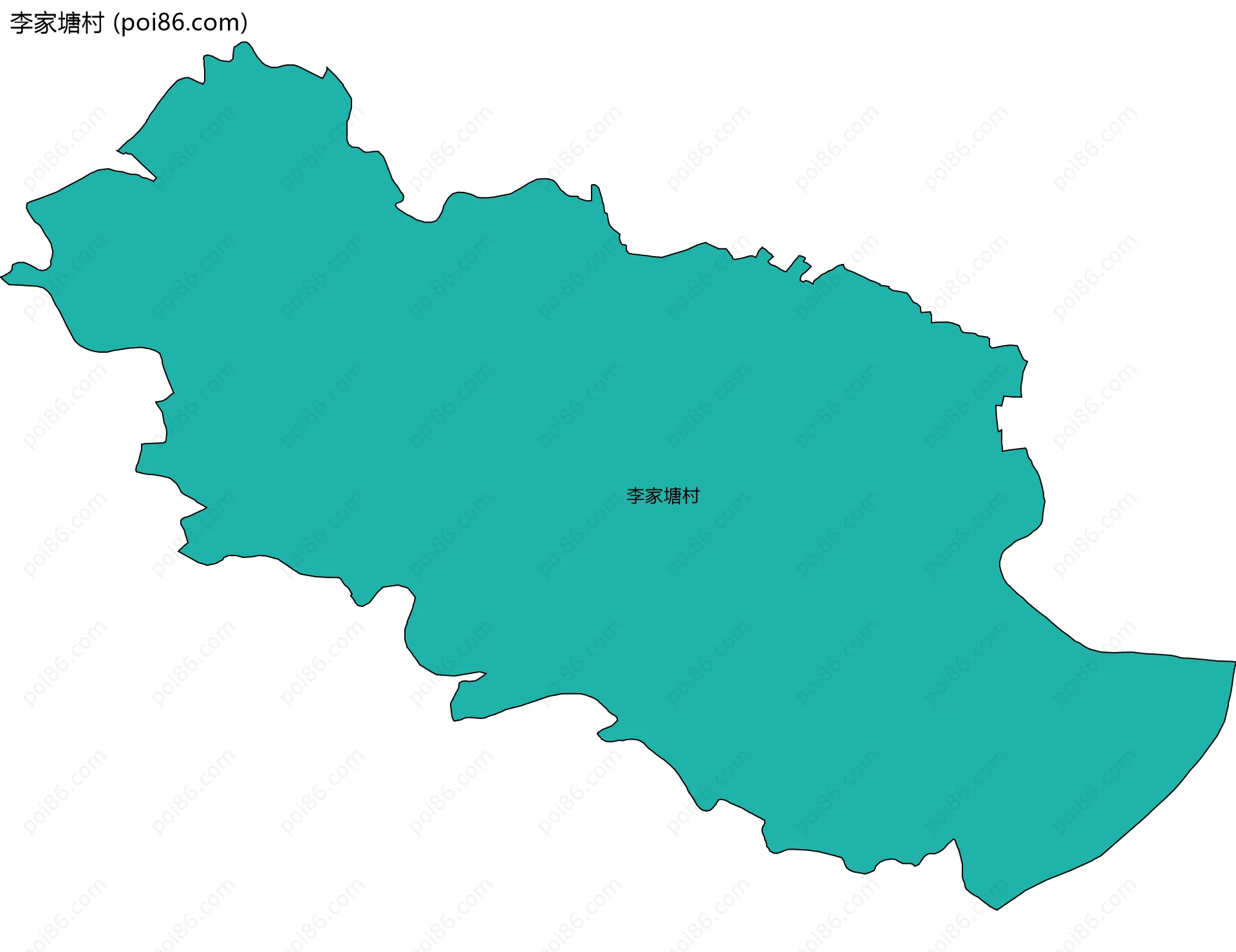 李家塘村边界地图