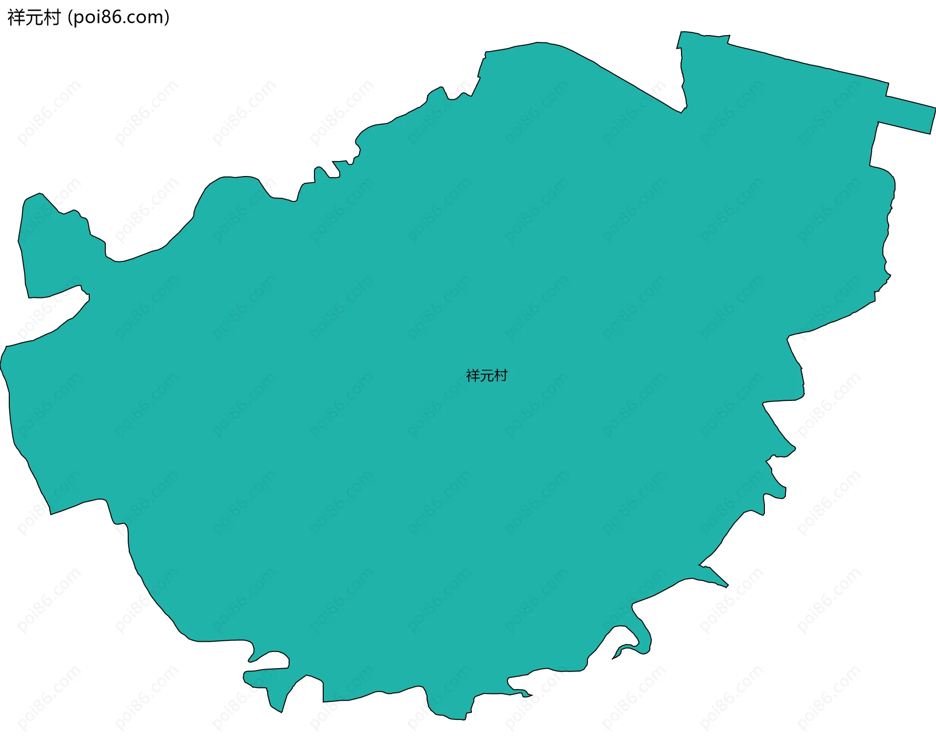 祥元村边界地图