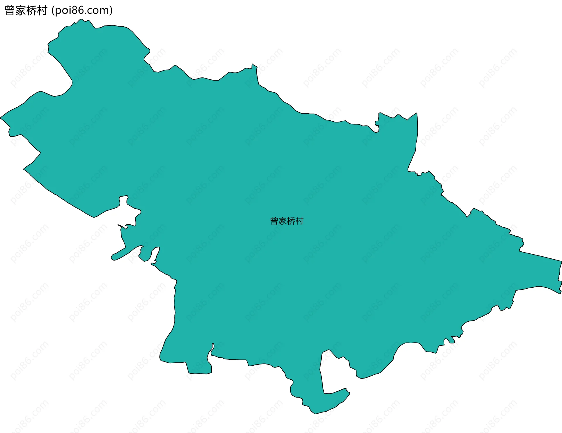 曾家桥村边界地图