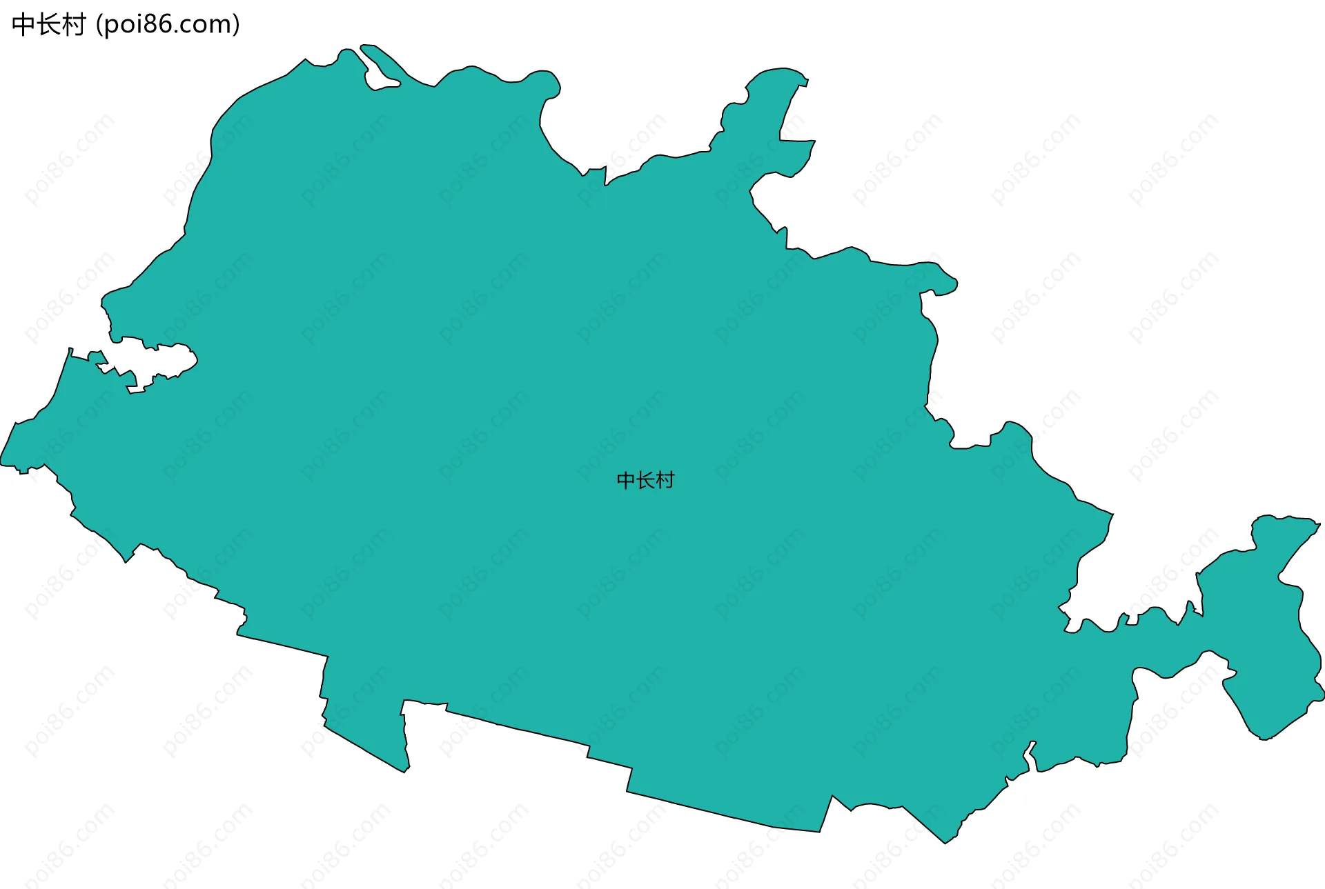 中长村边界地图