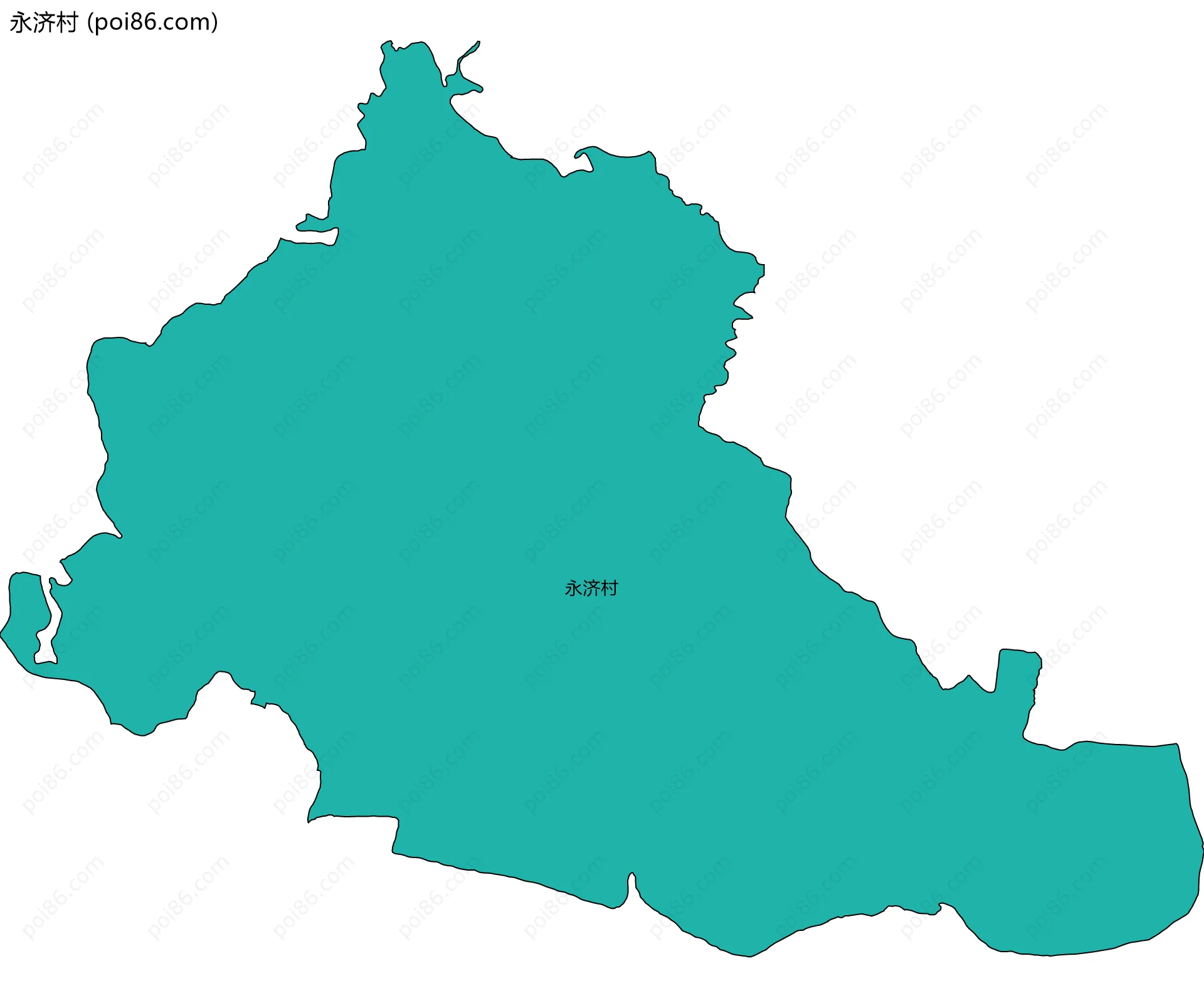 永济村边界地图