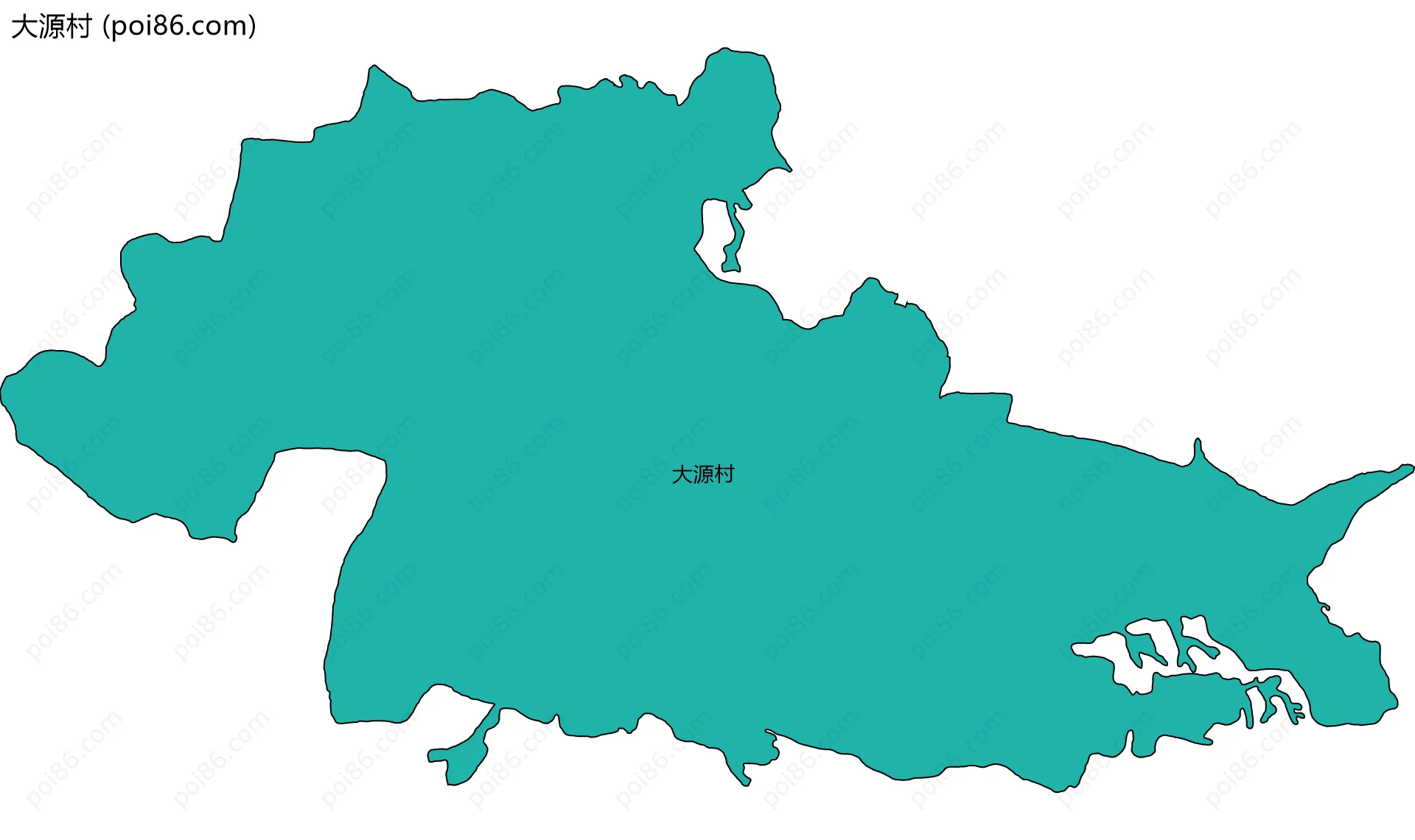 大源村边界地图