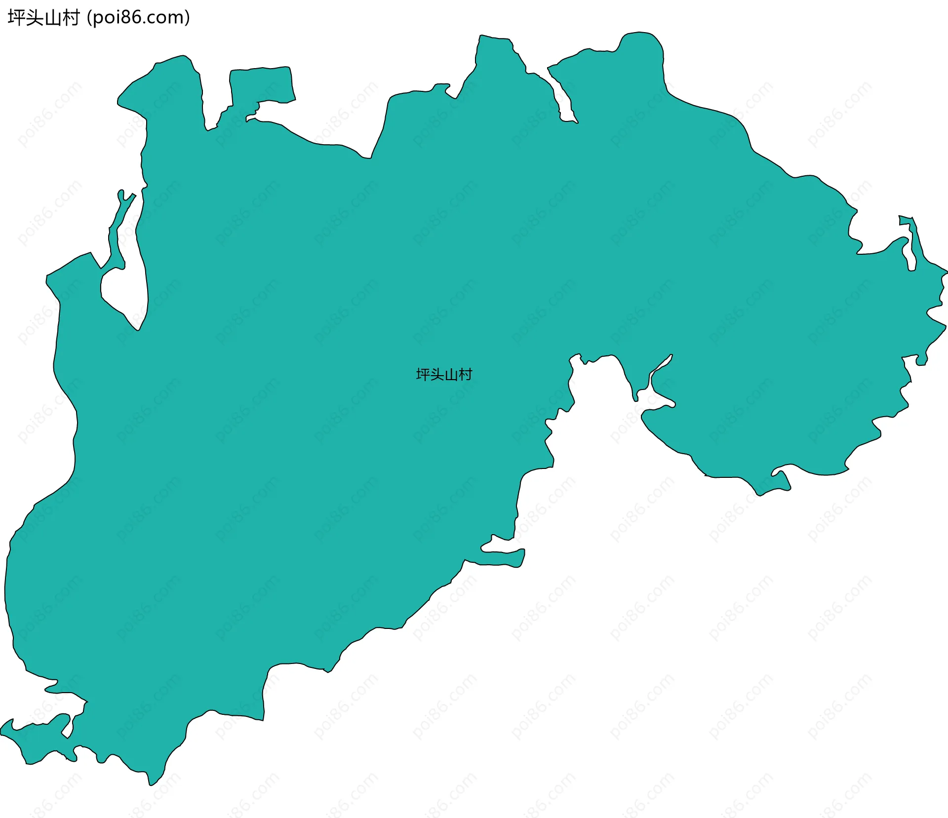 坪头山村边界地图