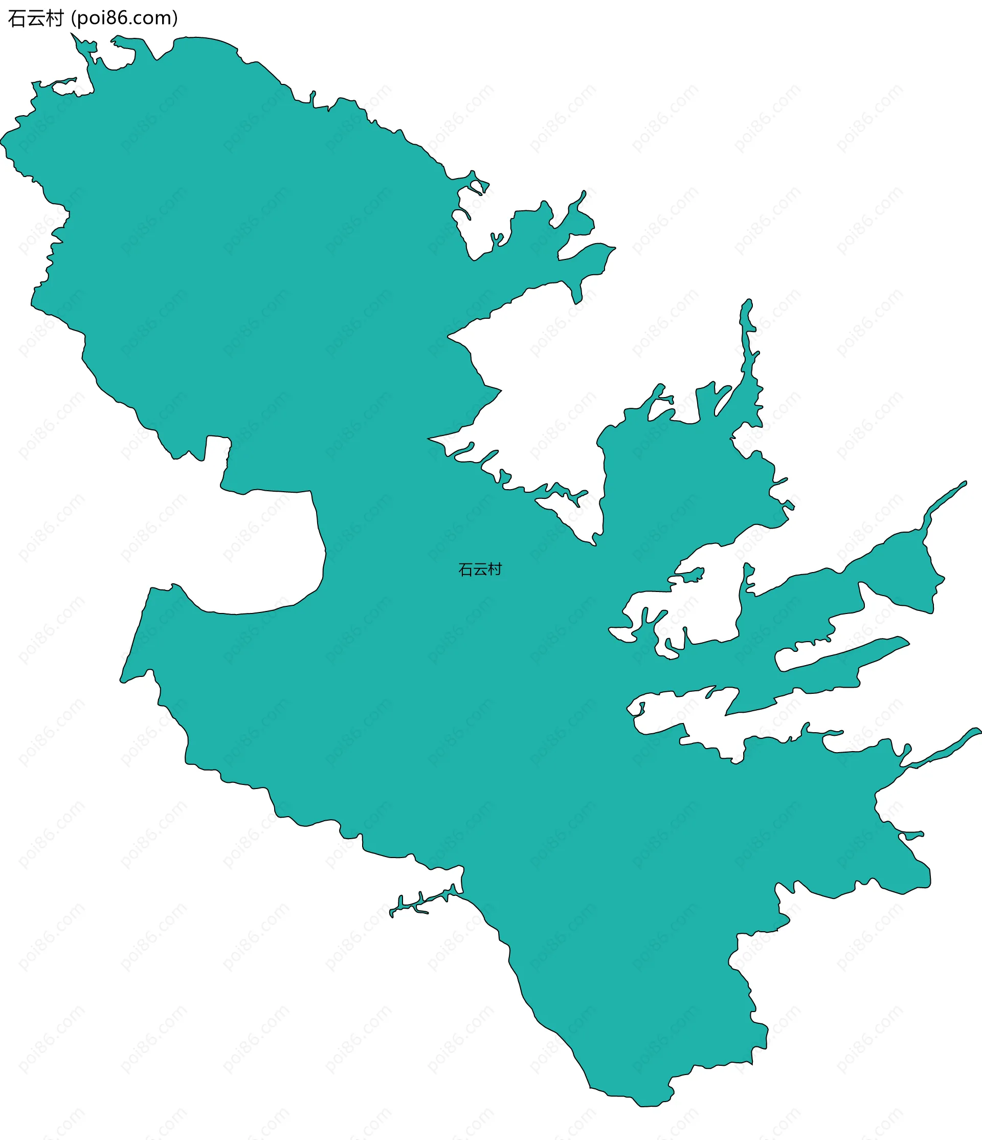 石云村边界地图