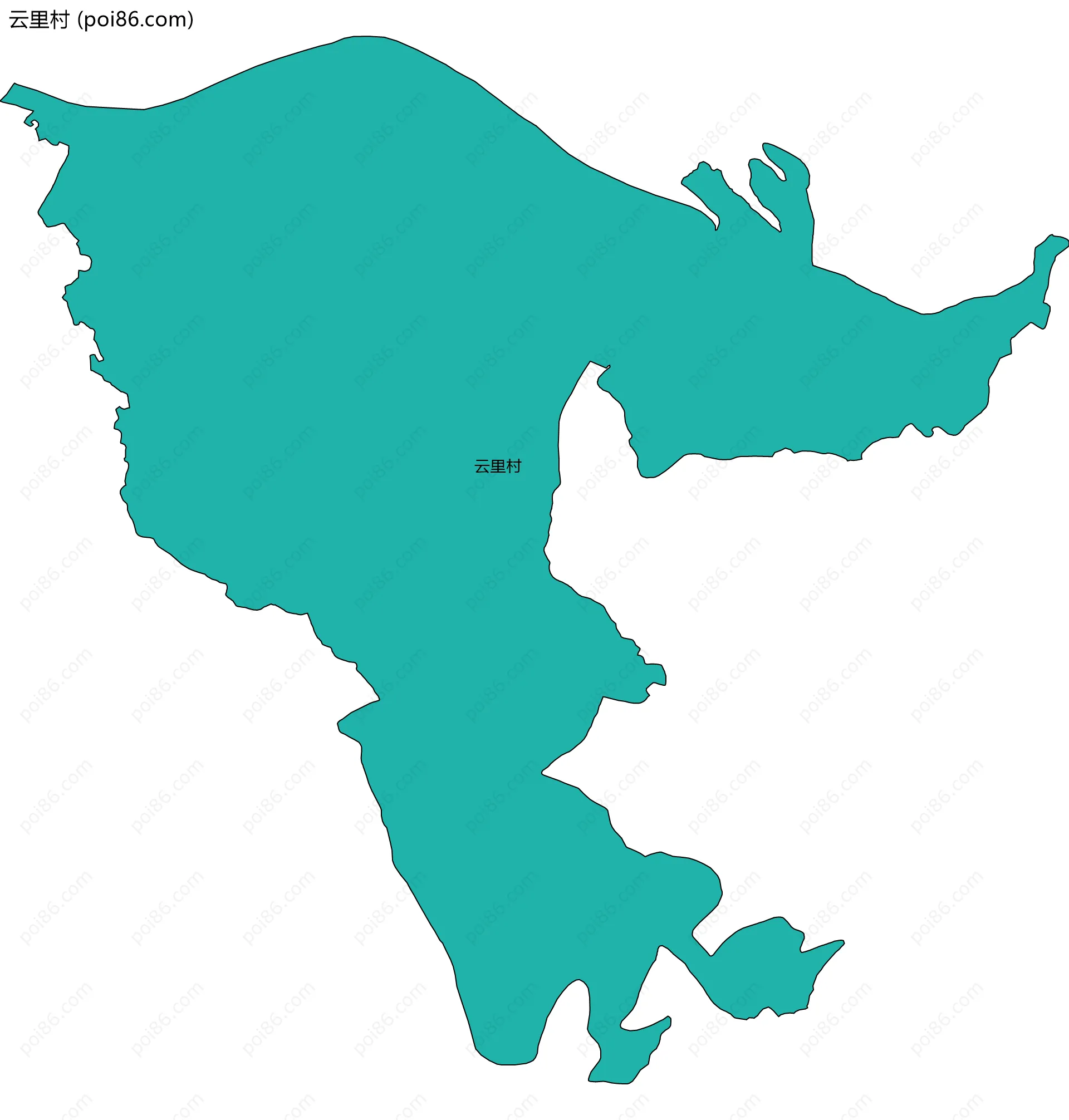 云里村边界地图