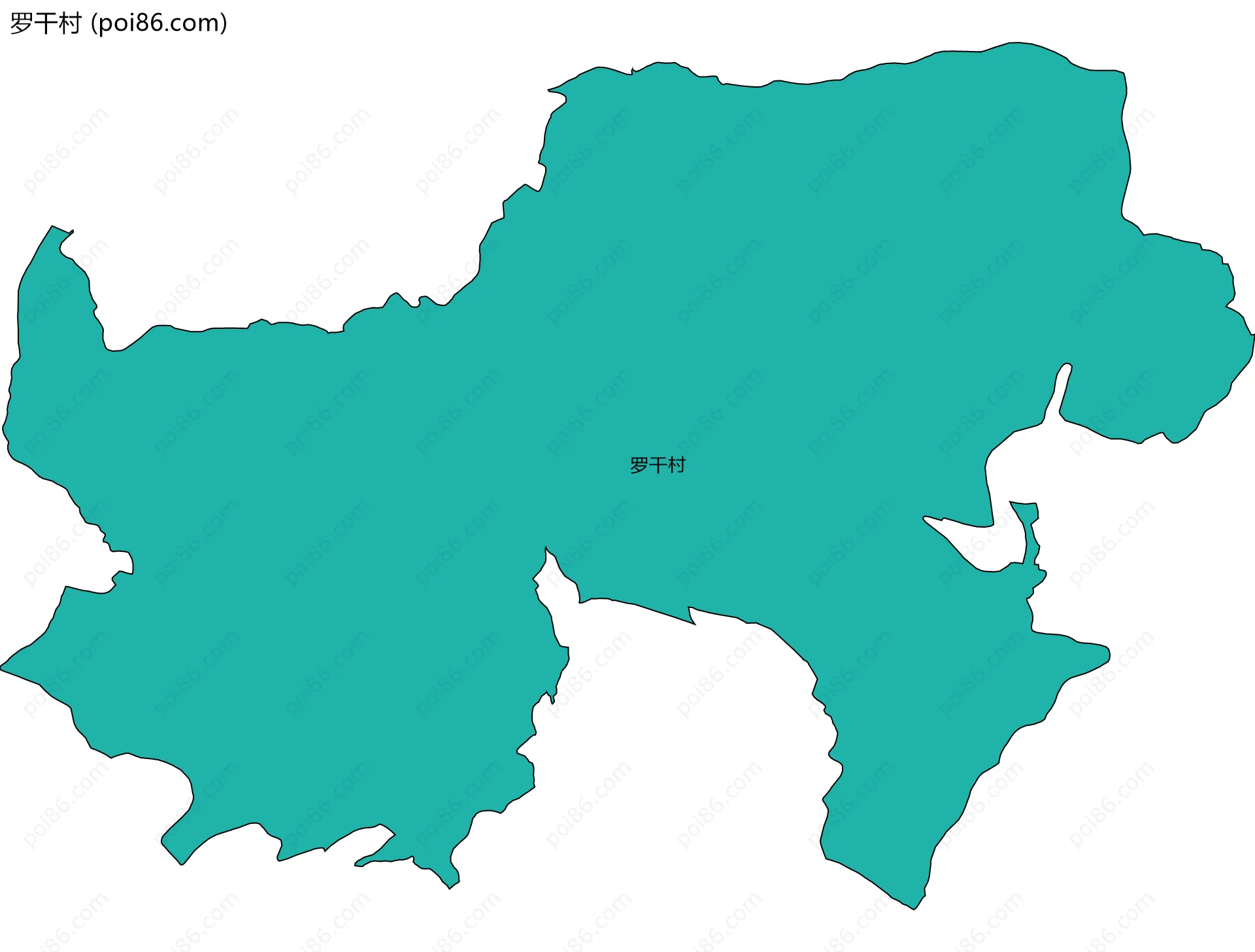 罗干村边界地图