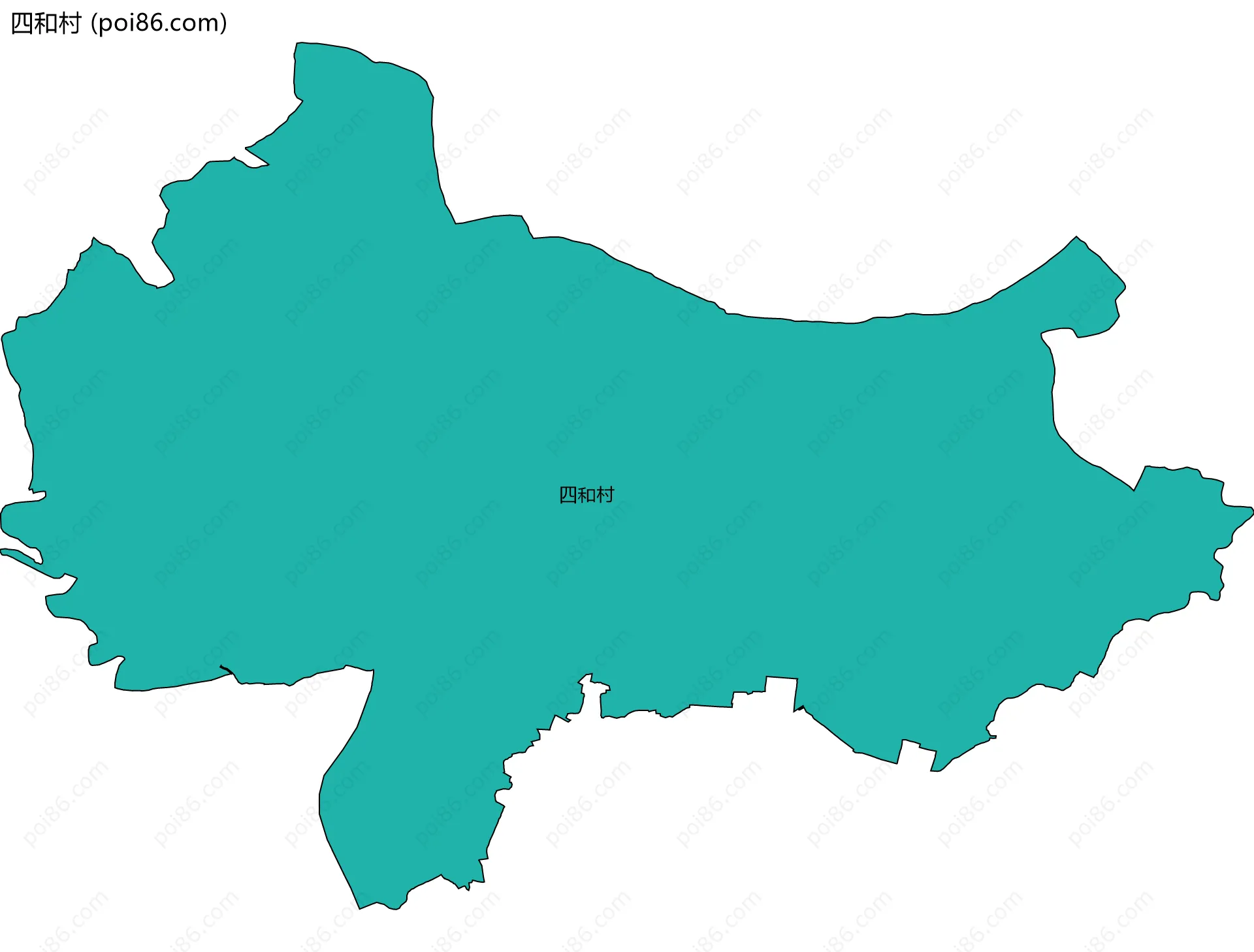 四和村边界地图