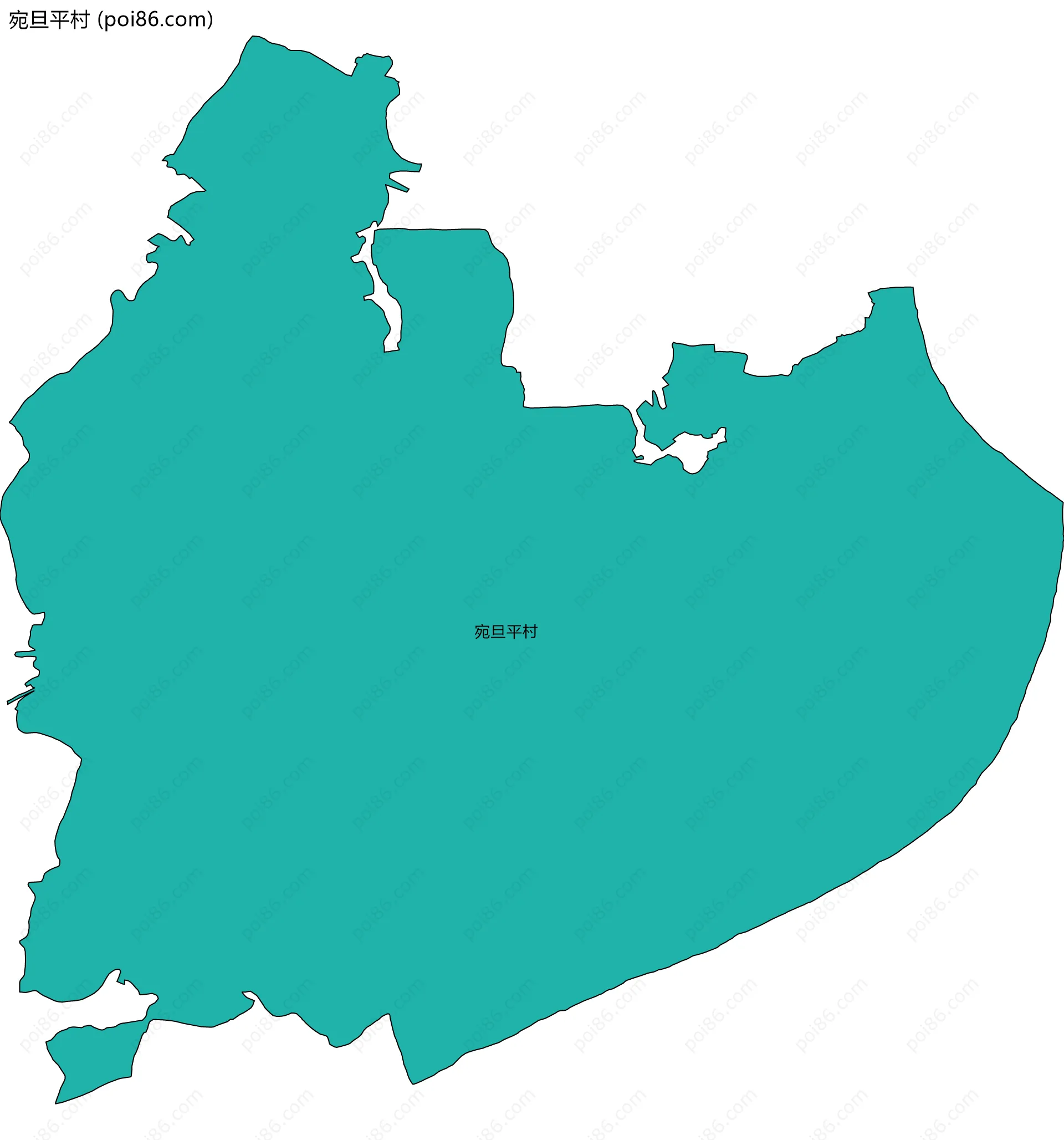 宛旦平村边界地图