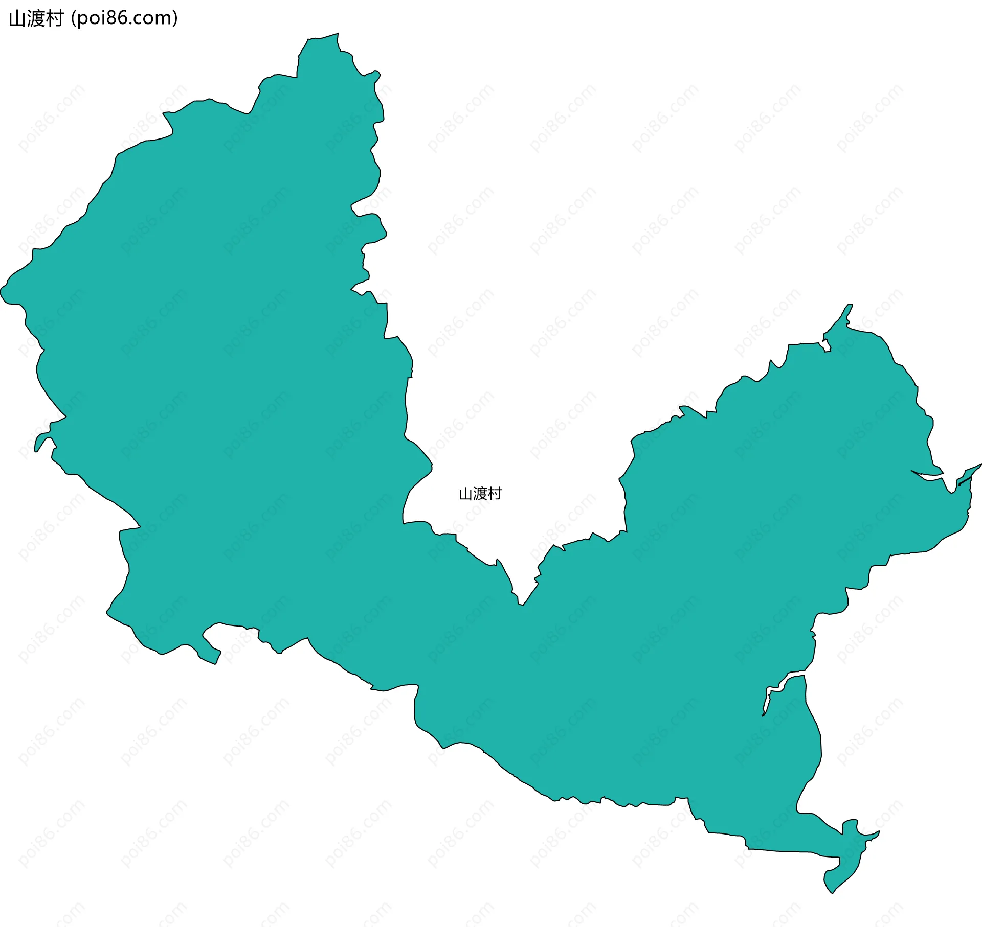 山渡村边界地图